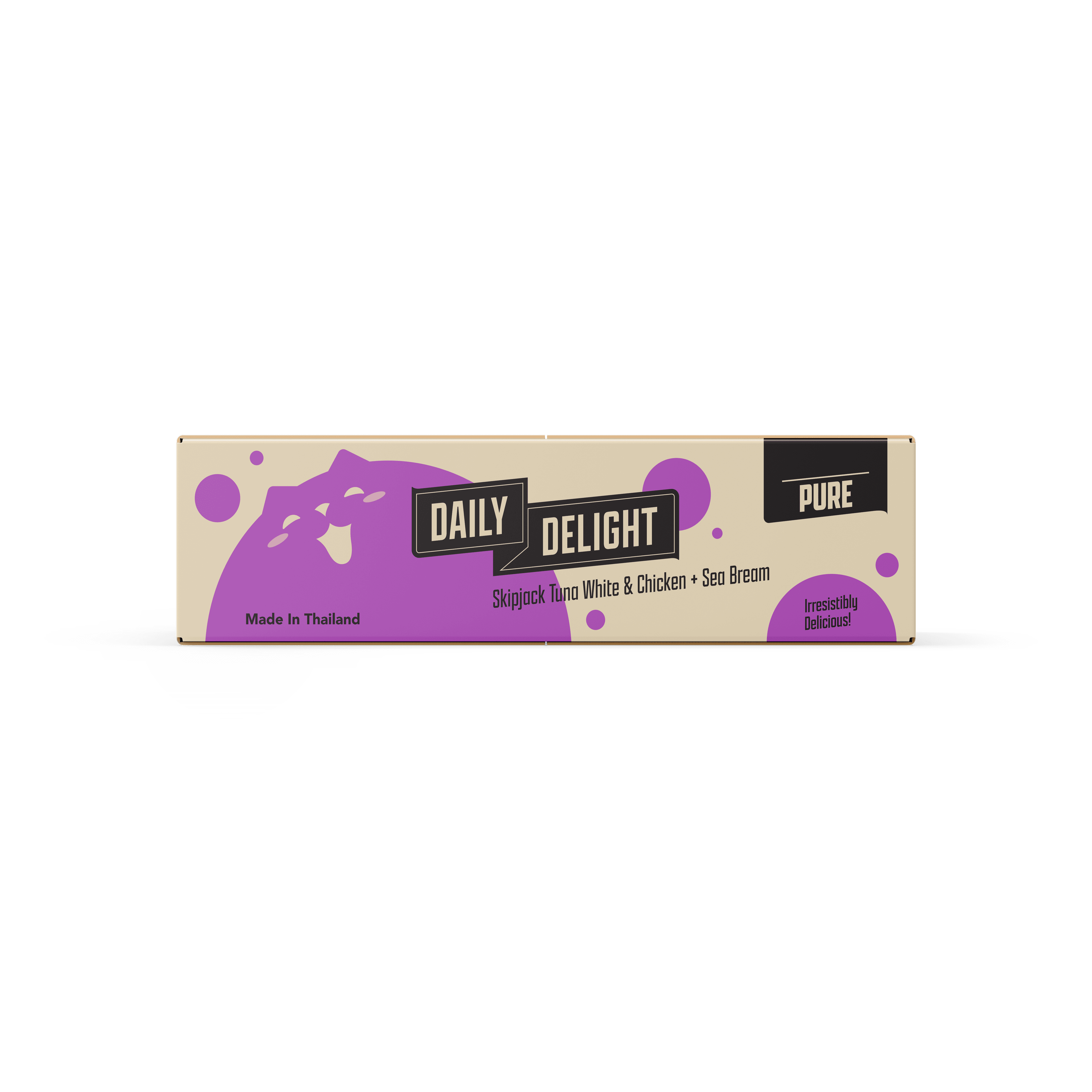 Daily Delight Pure Skipjack Tuna & Chicken Wet Cat Food (Sea Bream), 80g x 24
