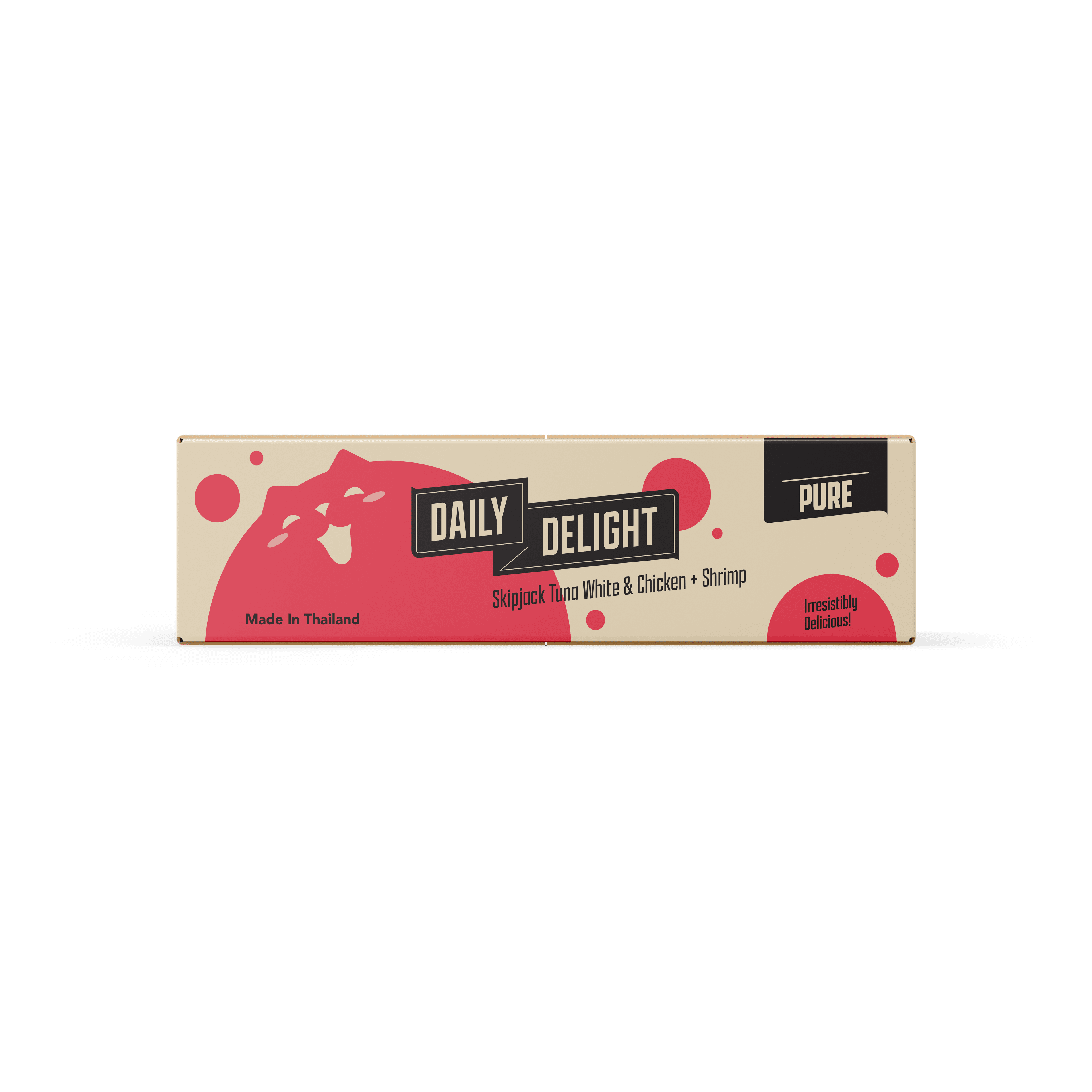 Daily Delight Pure Skipjack Tuna & Chicken Wet Cat Food (Shrimp), 80g x 24