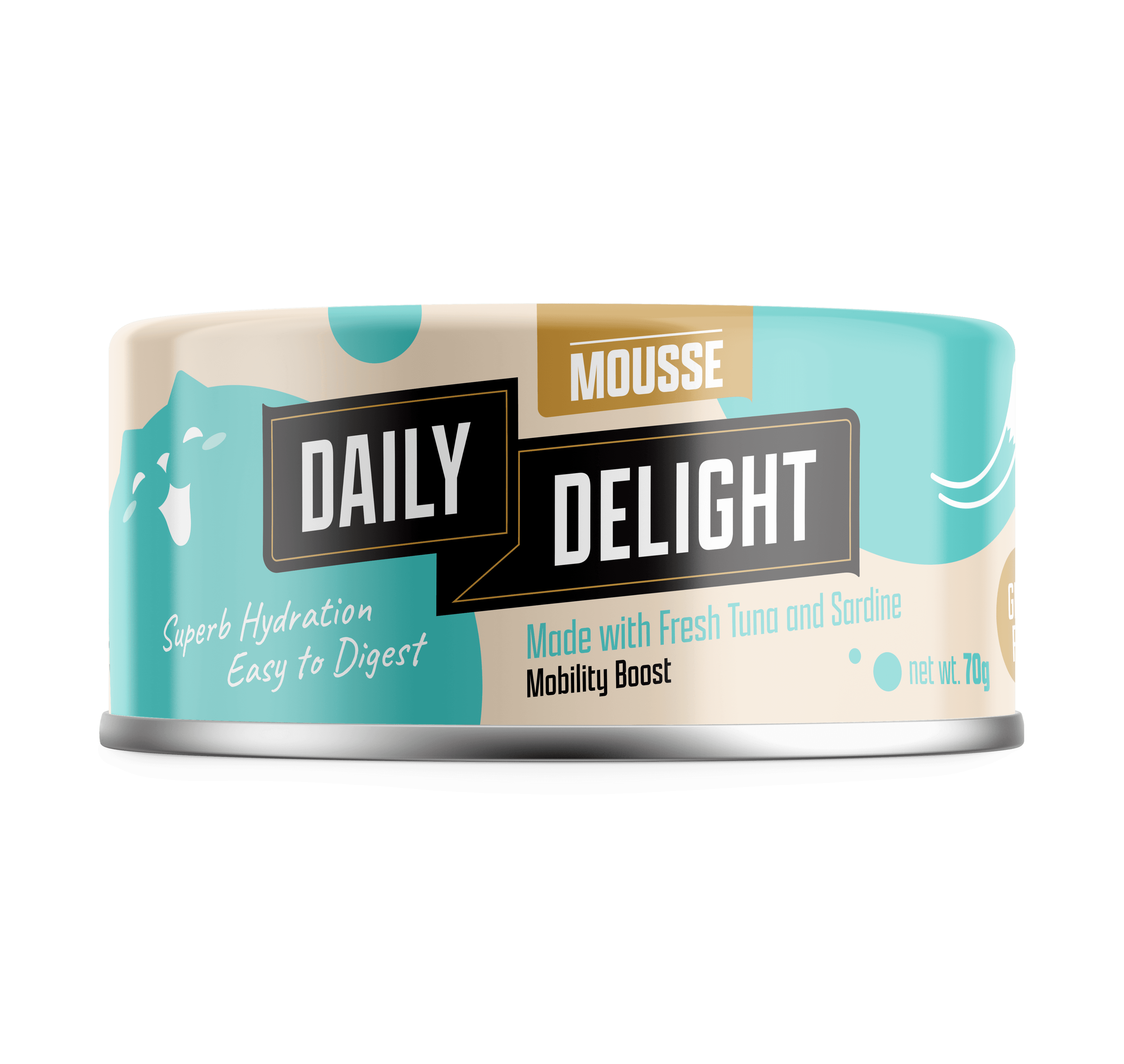 Daily Delight Mousse Wet Cat Food (Tuna & Sardine), 70g