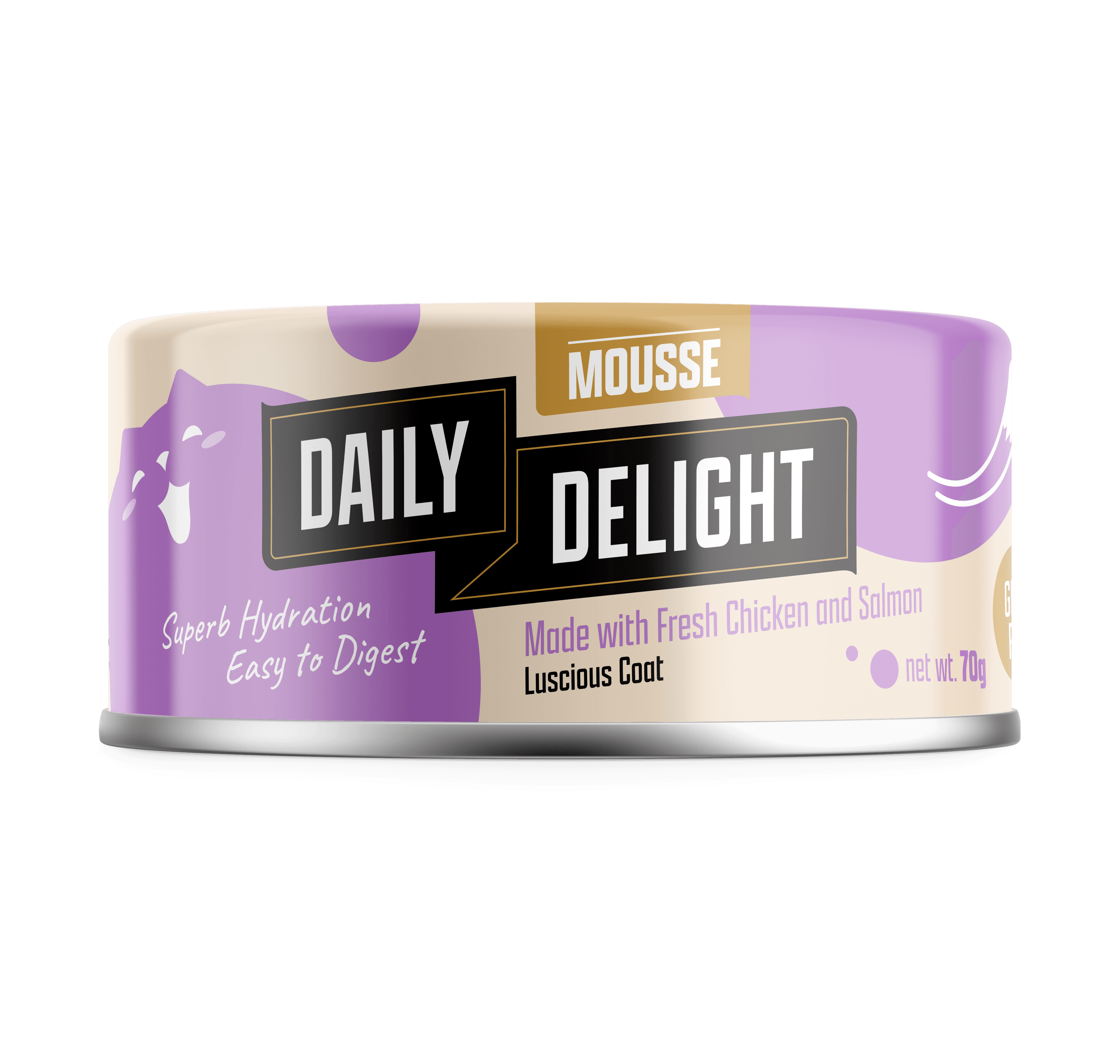 Daily Delight Mousse Wet Cat Food (Chicken & Salmon), 70g