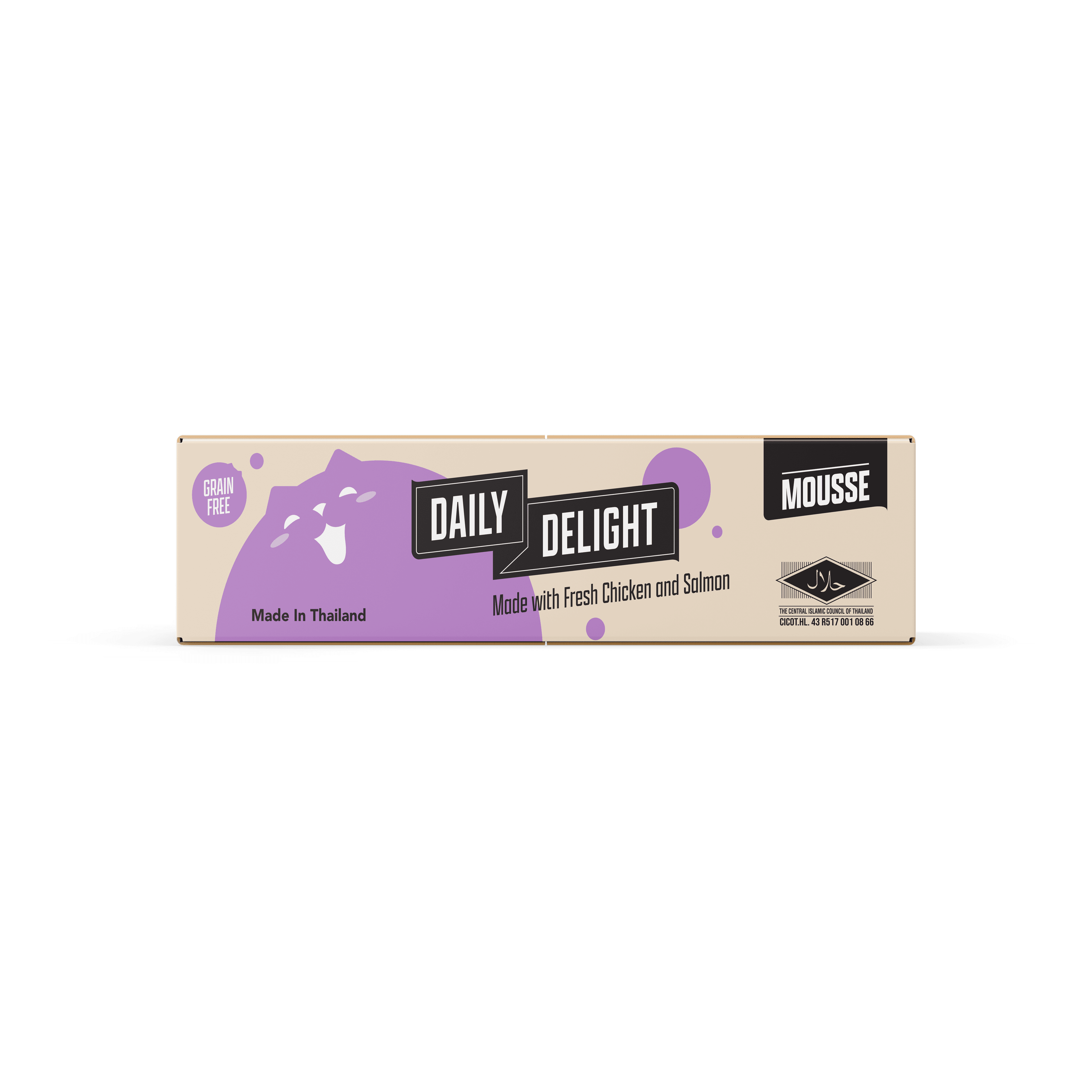 Daily Delight Mousse Wet Cat Food (Chicken & Salmon), 70g x 24