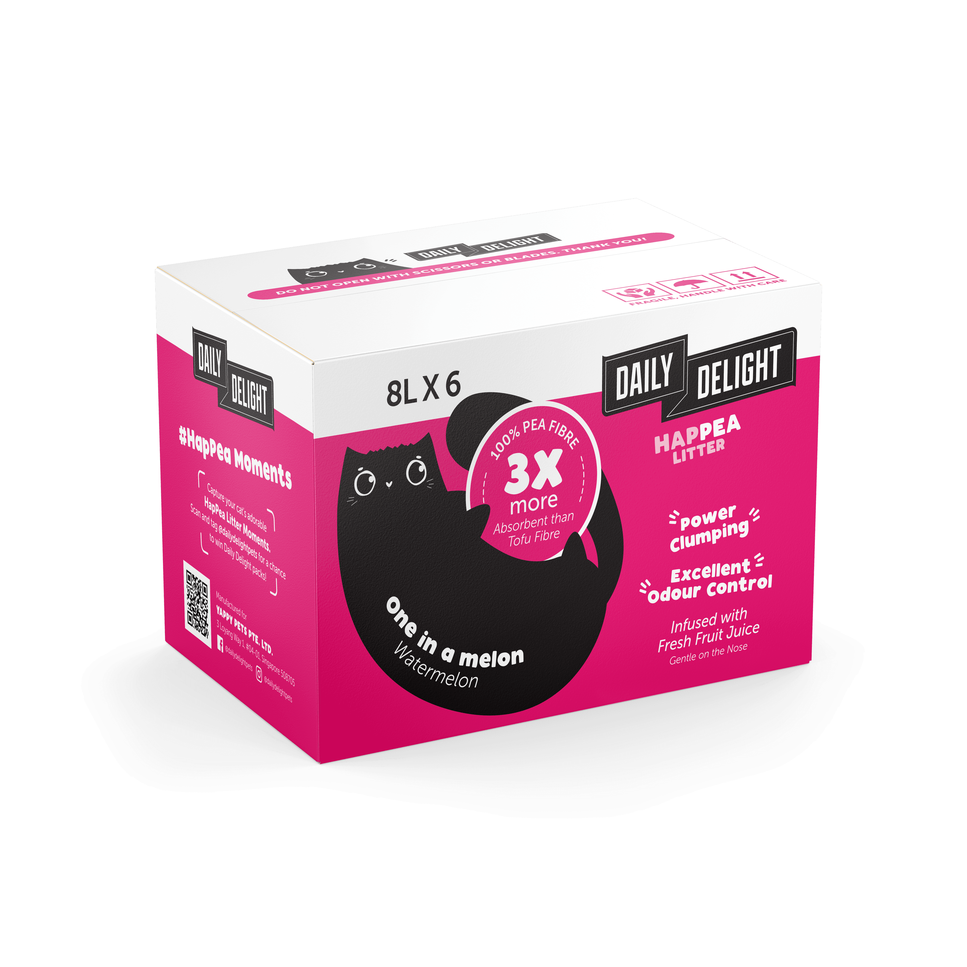Daily Delight HAPPEA Cat Litter (One in a Melon), 8L x 6