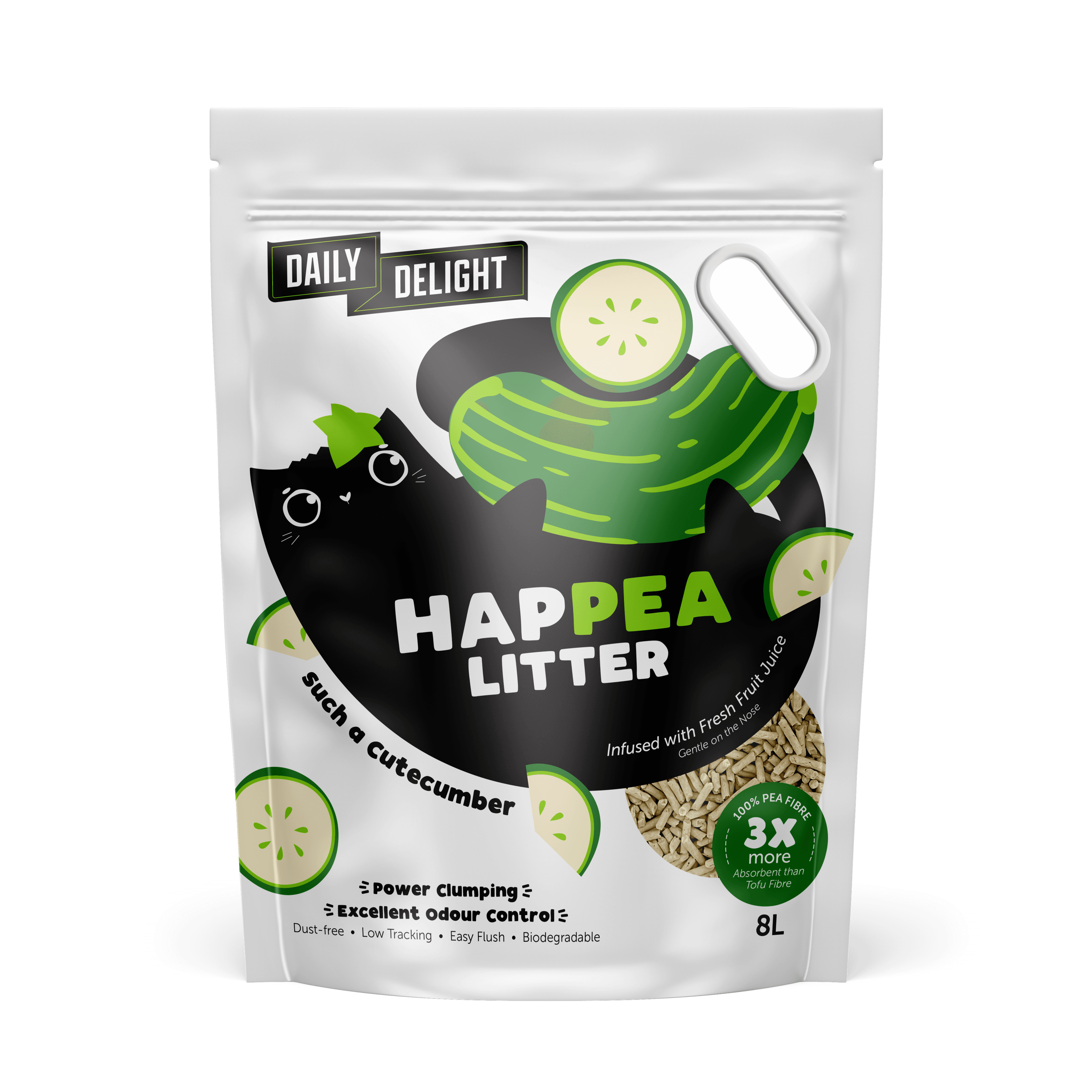 Daily Delight HAPPEA Cat Litter (Such a Cutecumber), 8L