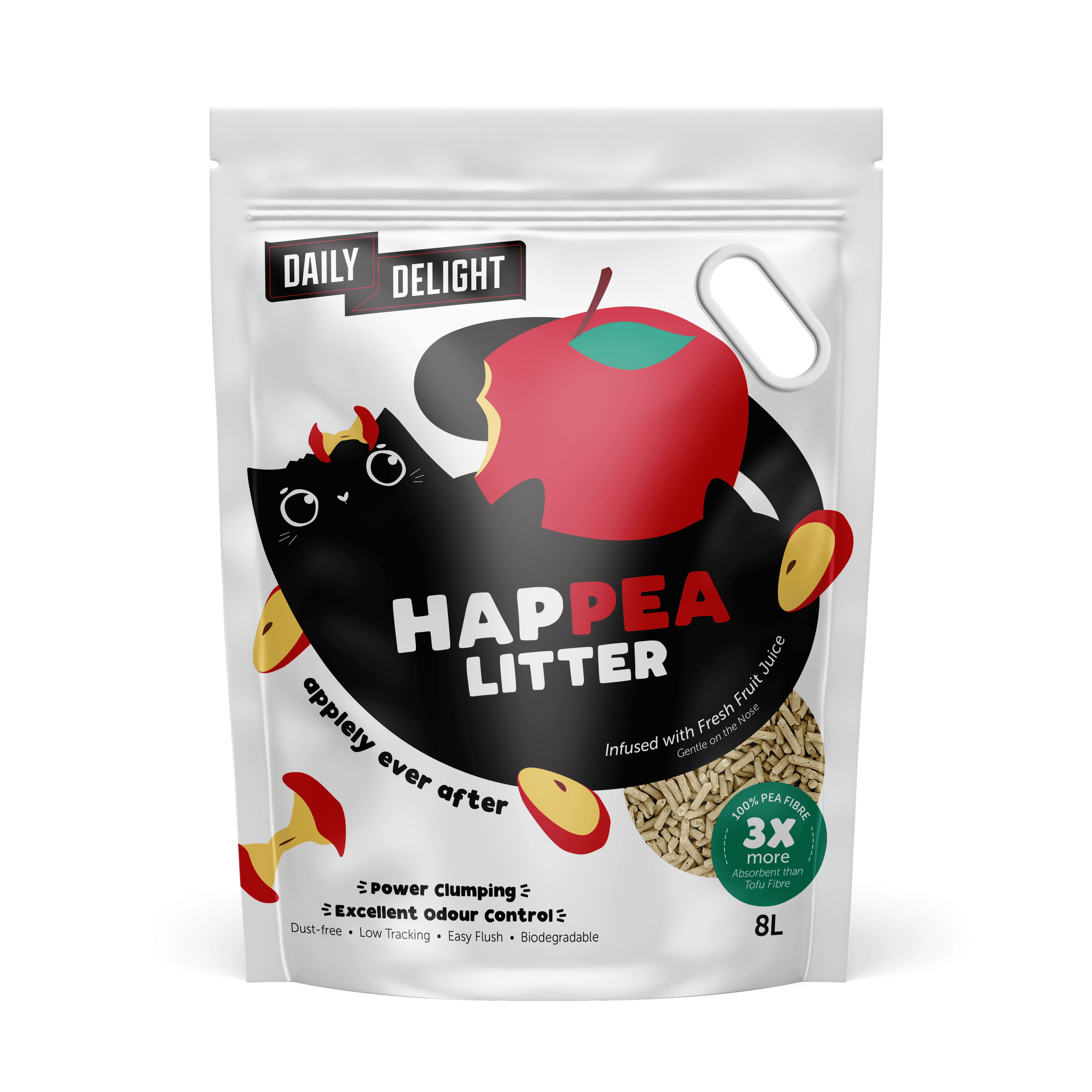 Daily Delight HAPPEA Cat Litter (Applely Ever After), 8L