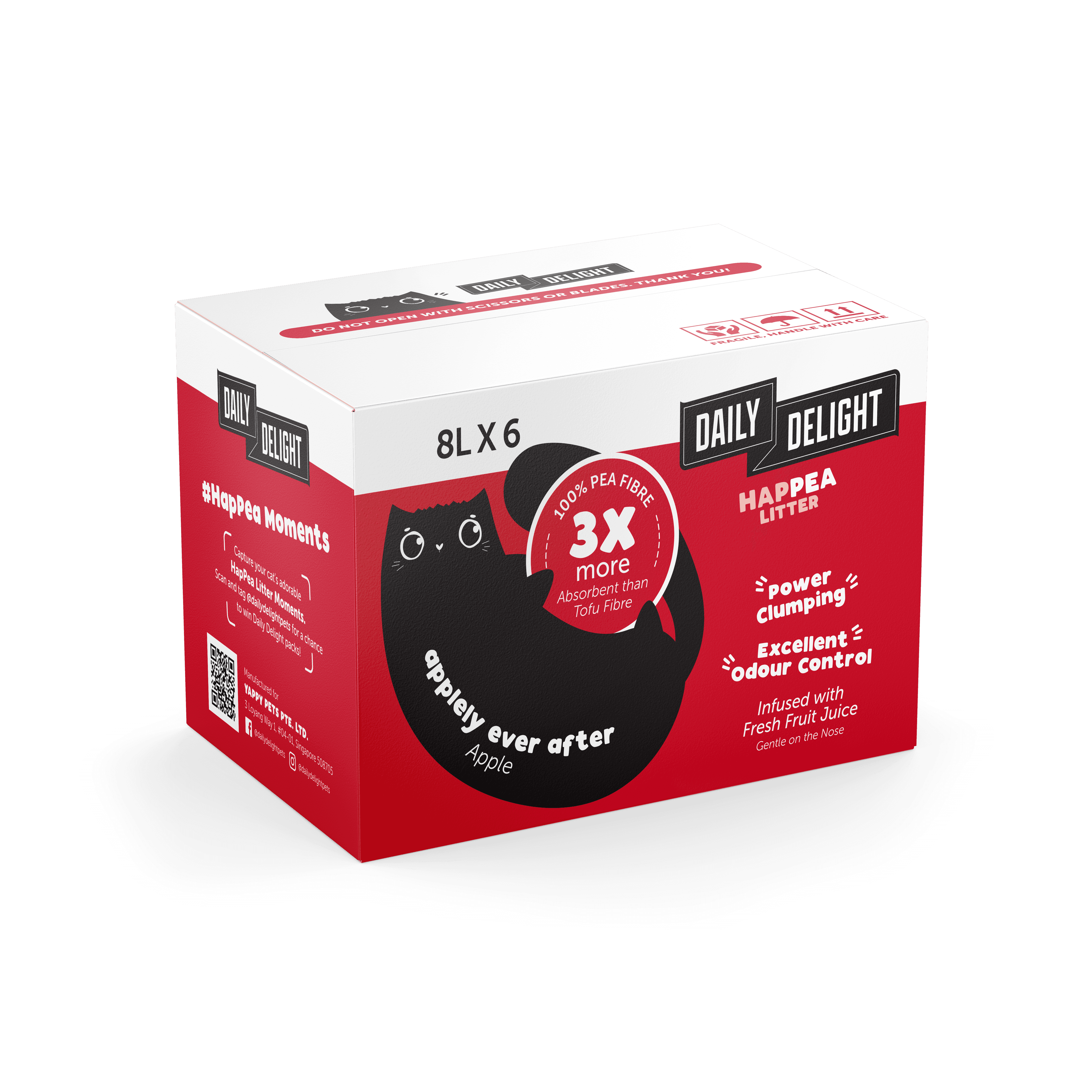 Daily Delight HAPPEA Cat Litter (Applely Ever After), 8L x 6