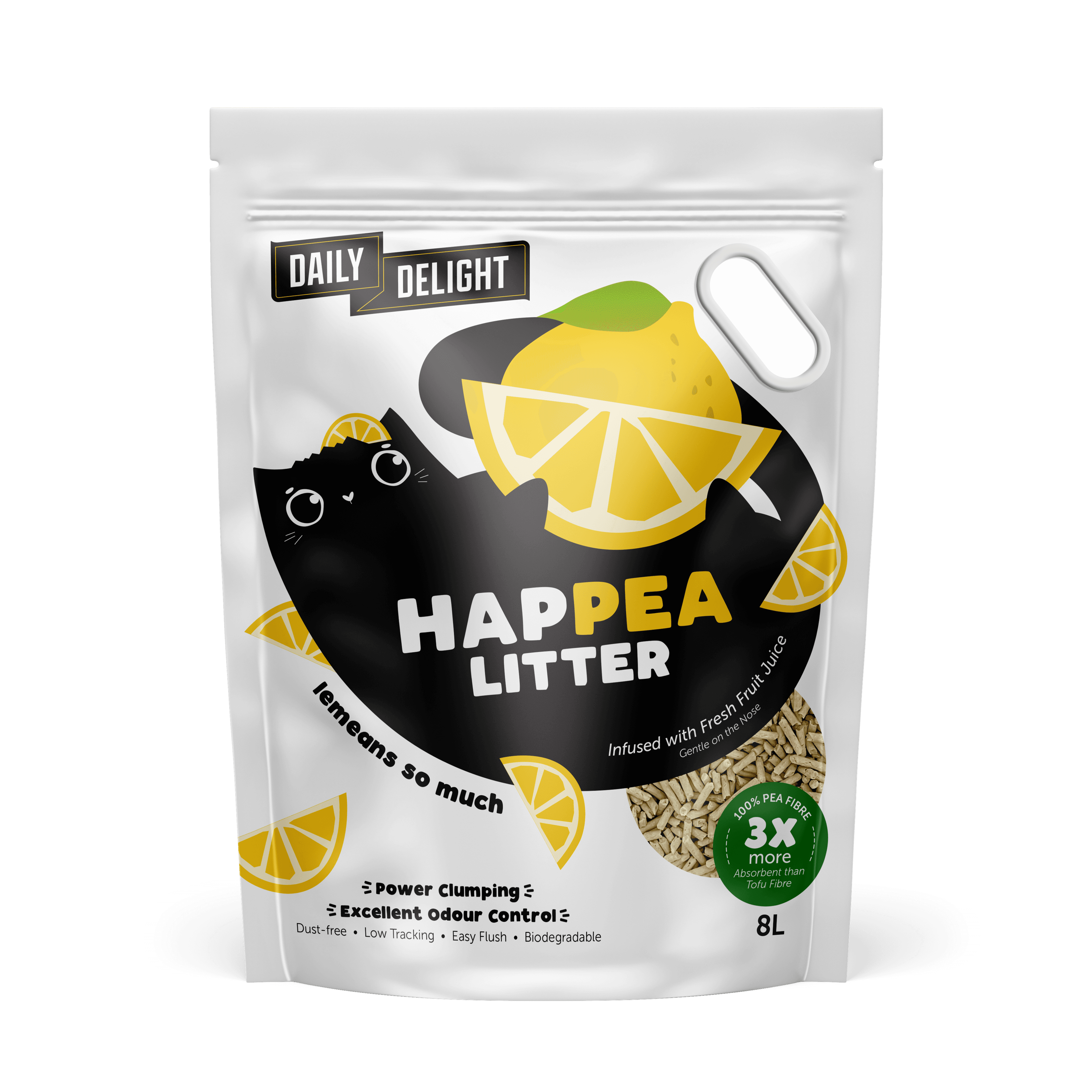 Daily Delight HAPPEA Cat Litter (Lemeans So Much), 8L