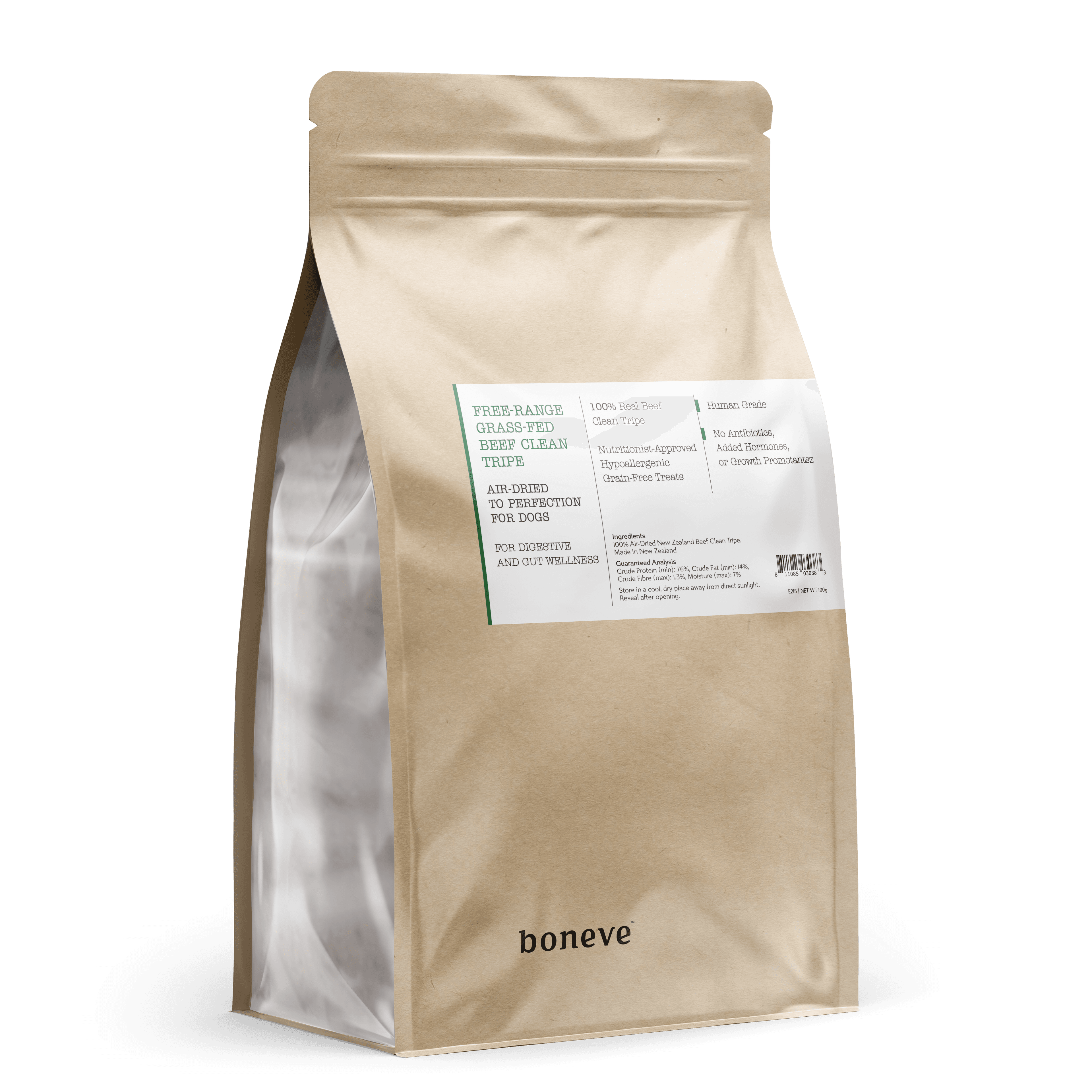 Boneve Air Dried Dog Treats (Beef Tripe), 100g