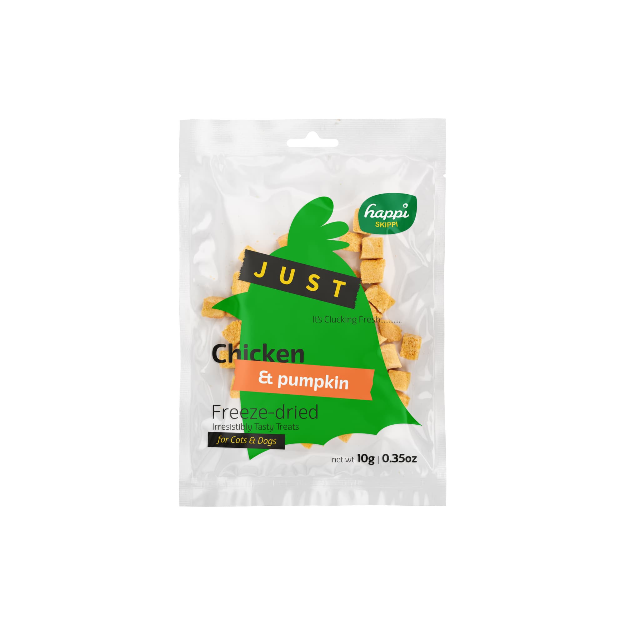 Happi Skippi Just Freeze-dried Treats For Cats and Dogs (Chicken & Pumpkin), 10g