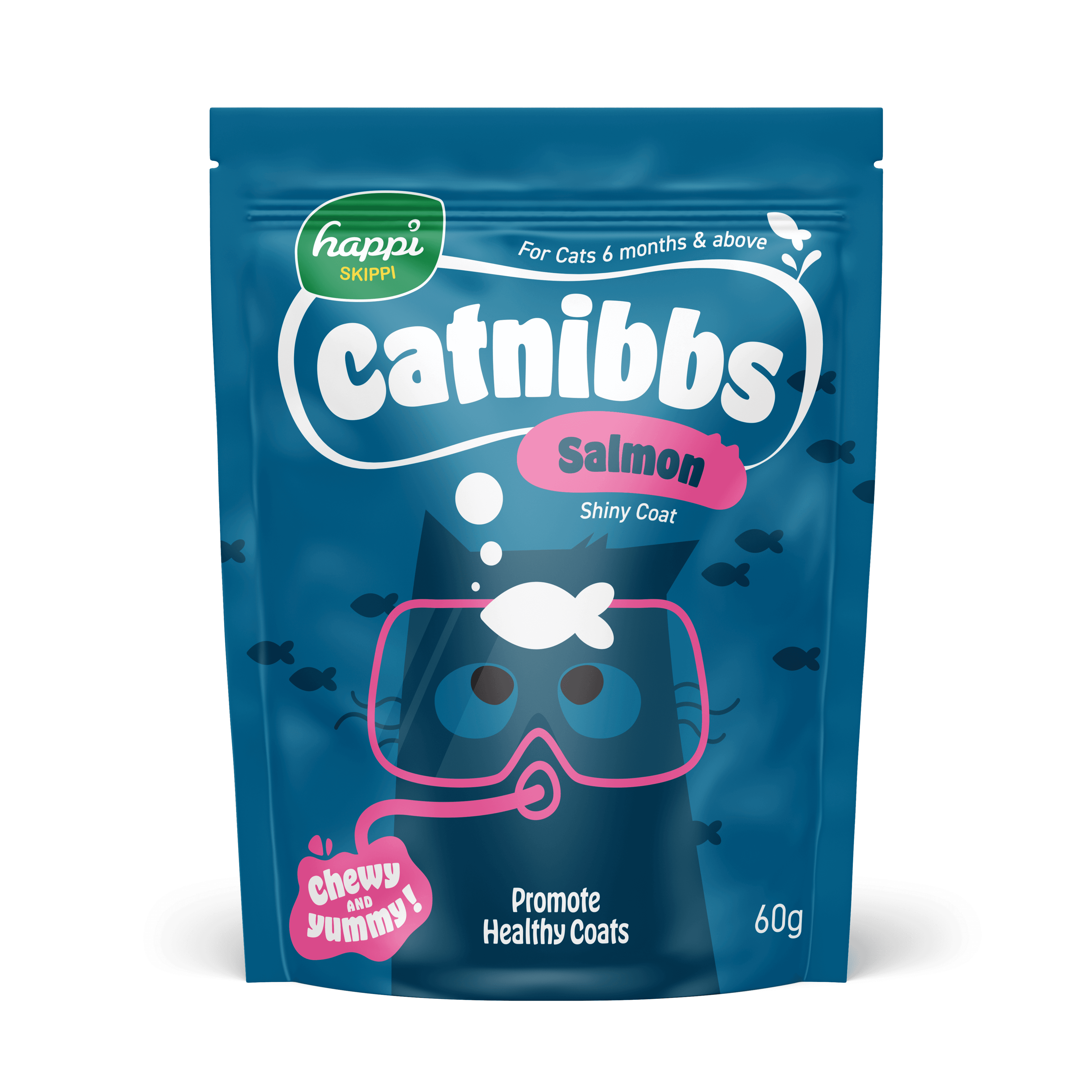 Happi Skippi Catnibbs Cat Treats (Salmon), 60g