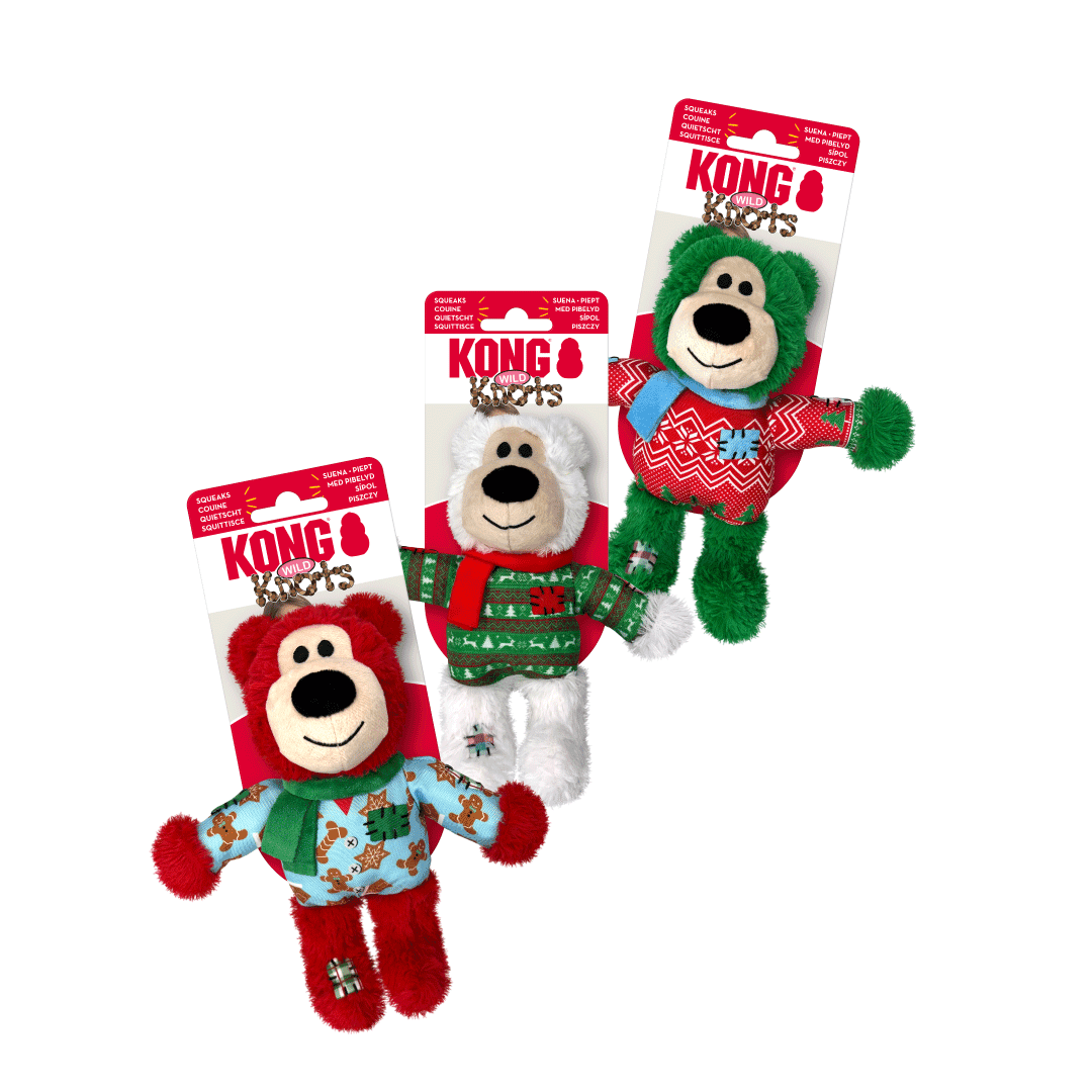 KONG Holiday Wild Knots Bear Assorted (Medium/Large), 1pcs