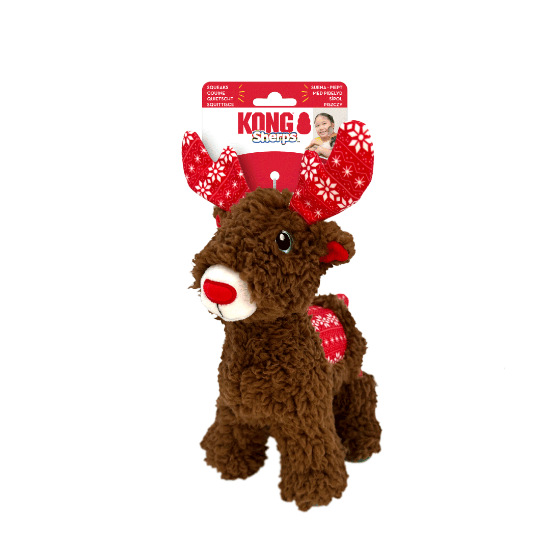 KONG Holiday Sherps Reindeer (Medium), 1pcs