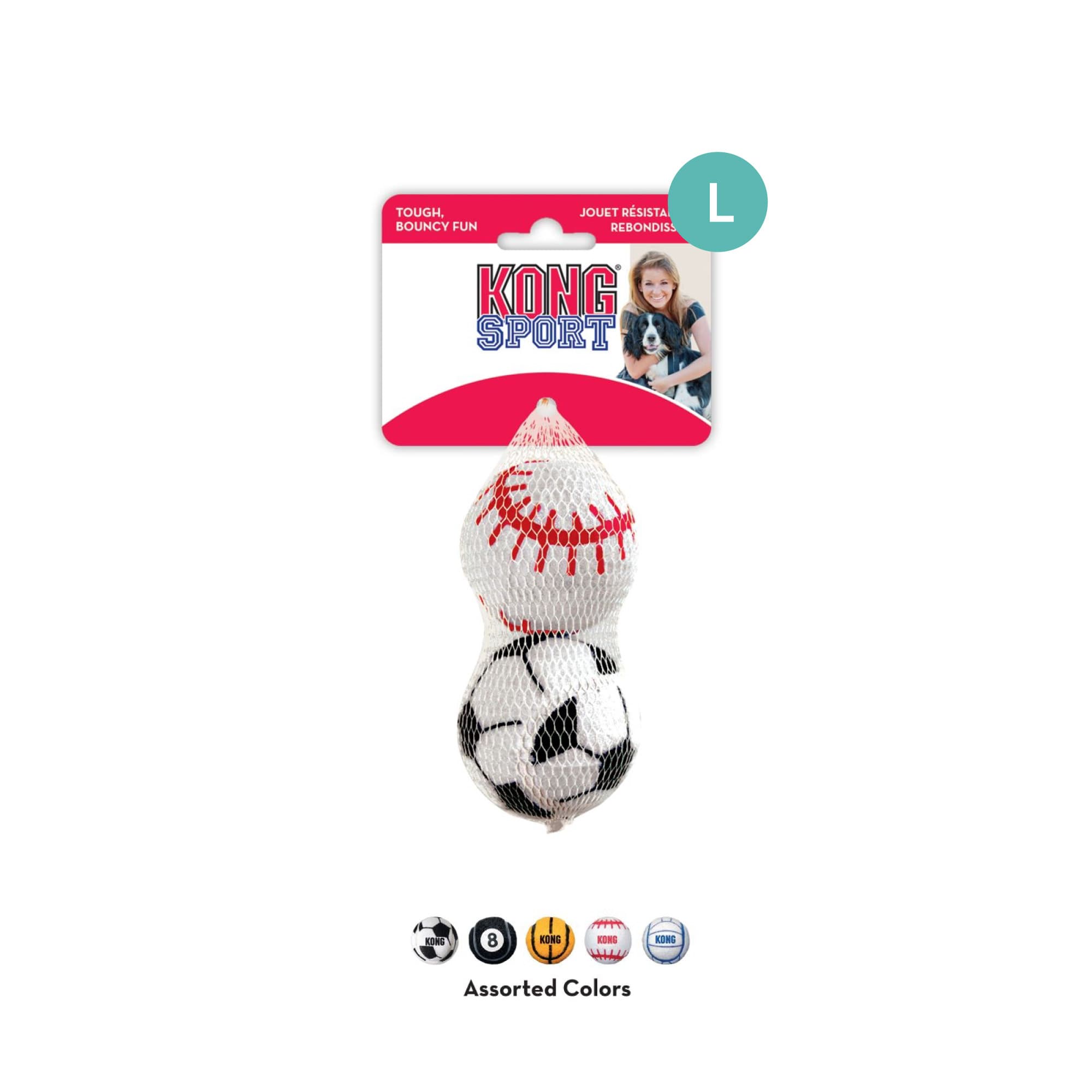 KONG Sport Balls Assorted (Large), 2pcs