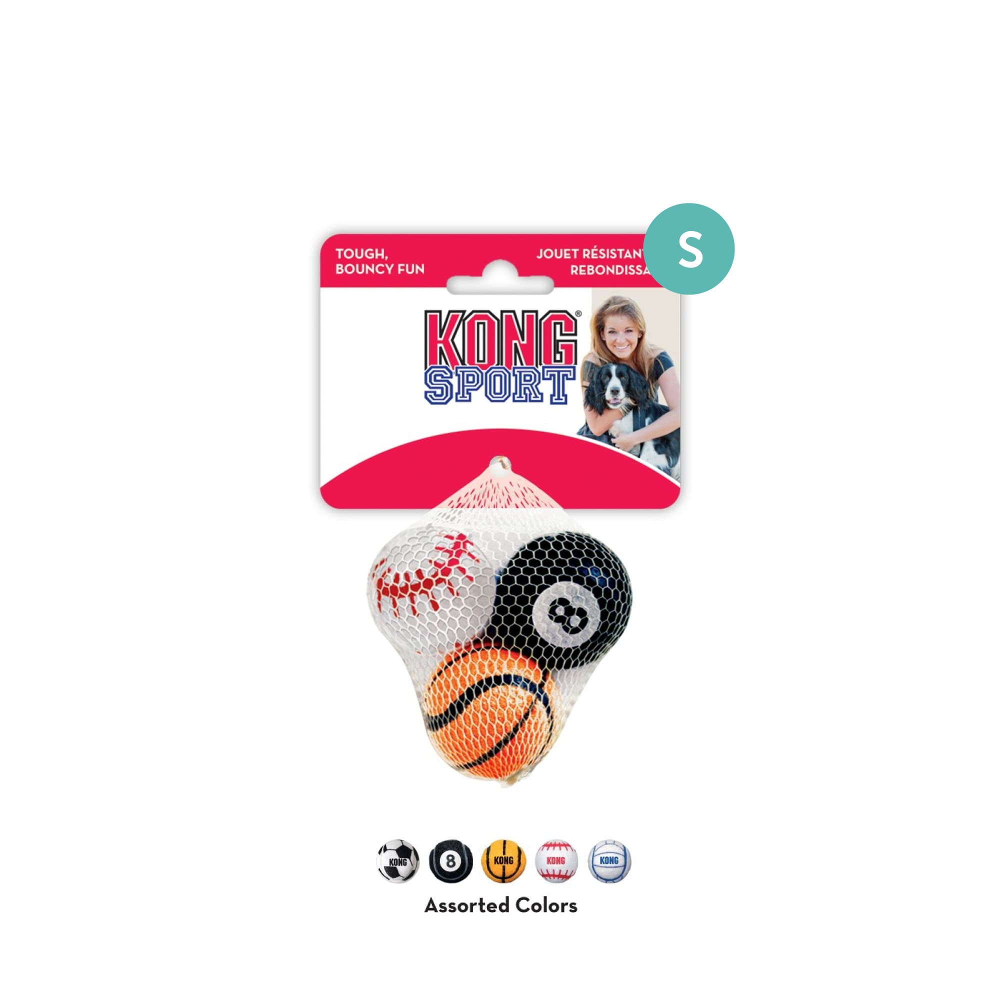 KONG Sport Balls Assorted (Small), 3pcs