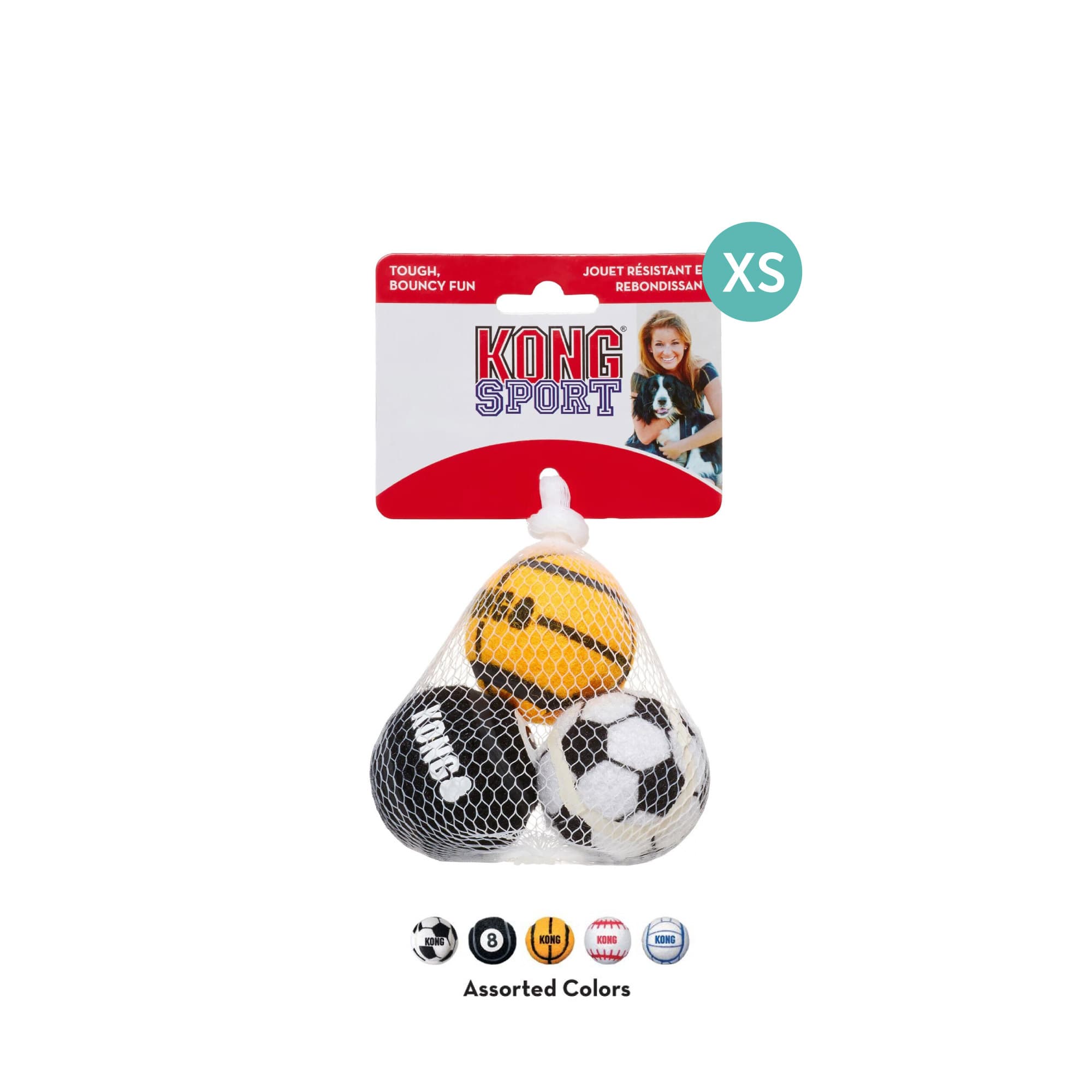 KONG Sport Balls Assorted (XSmall), 3pcs