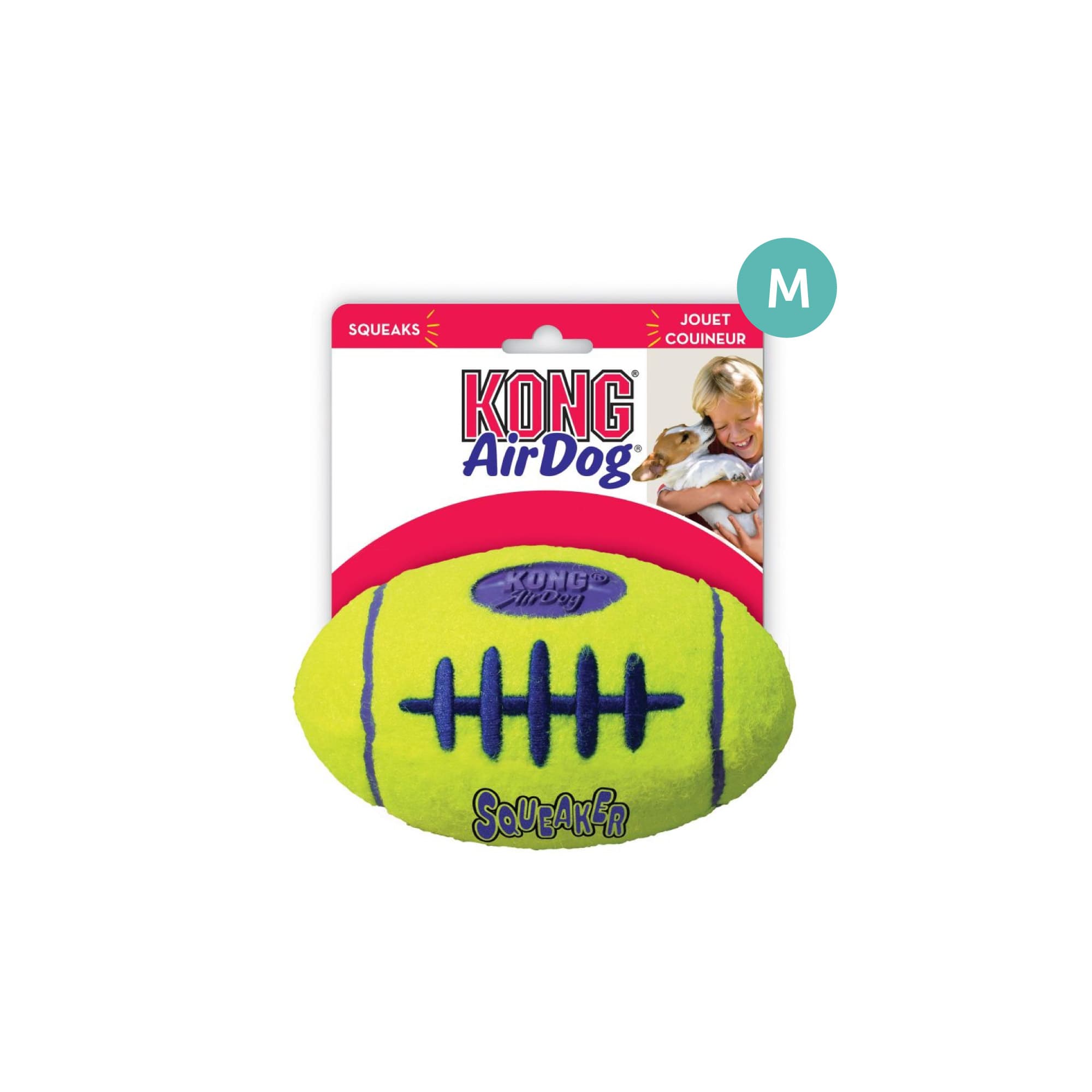 KONG AirDog Squeaker Football (Medium), 1pcs