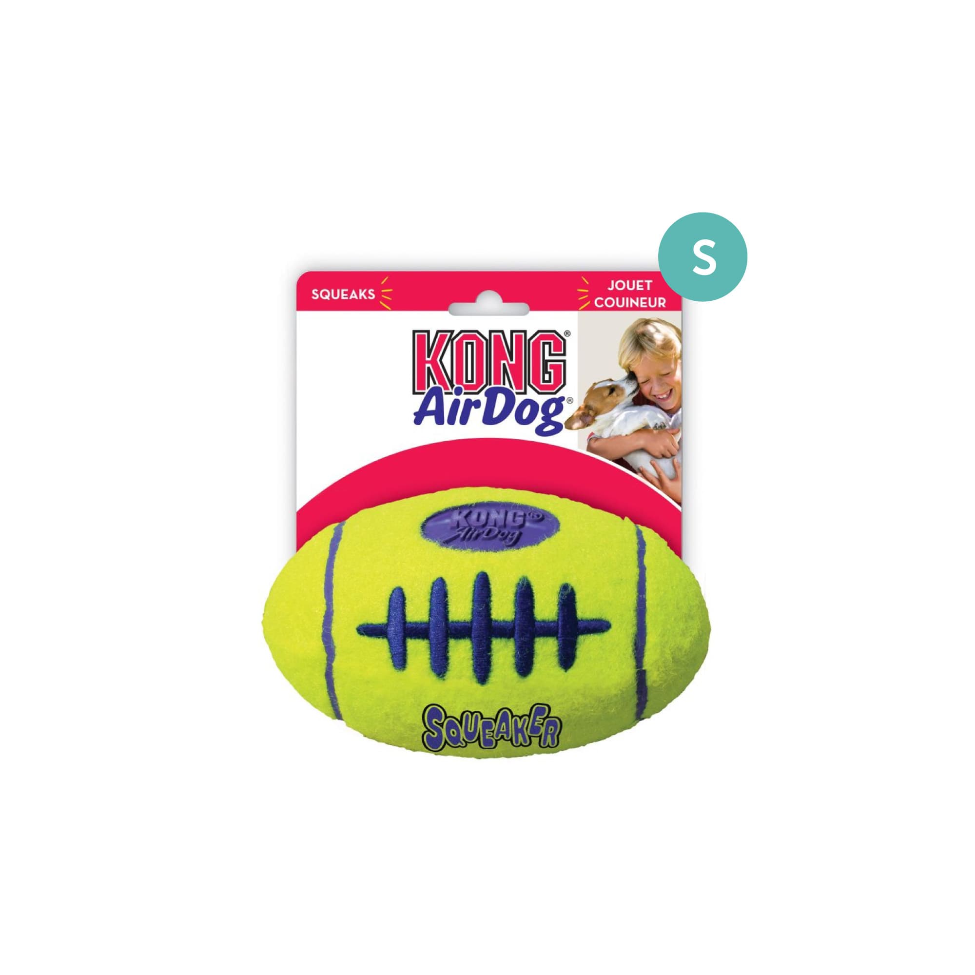 KONG AirDog Squeaker Football (Small), 1pcs