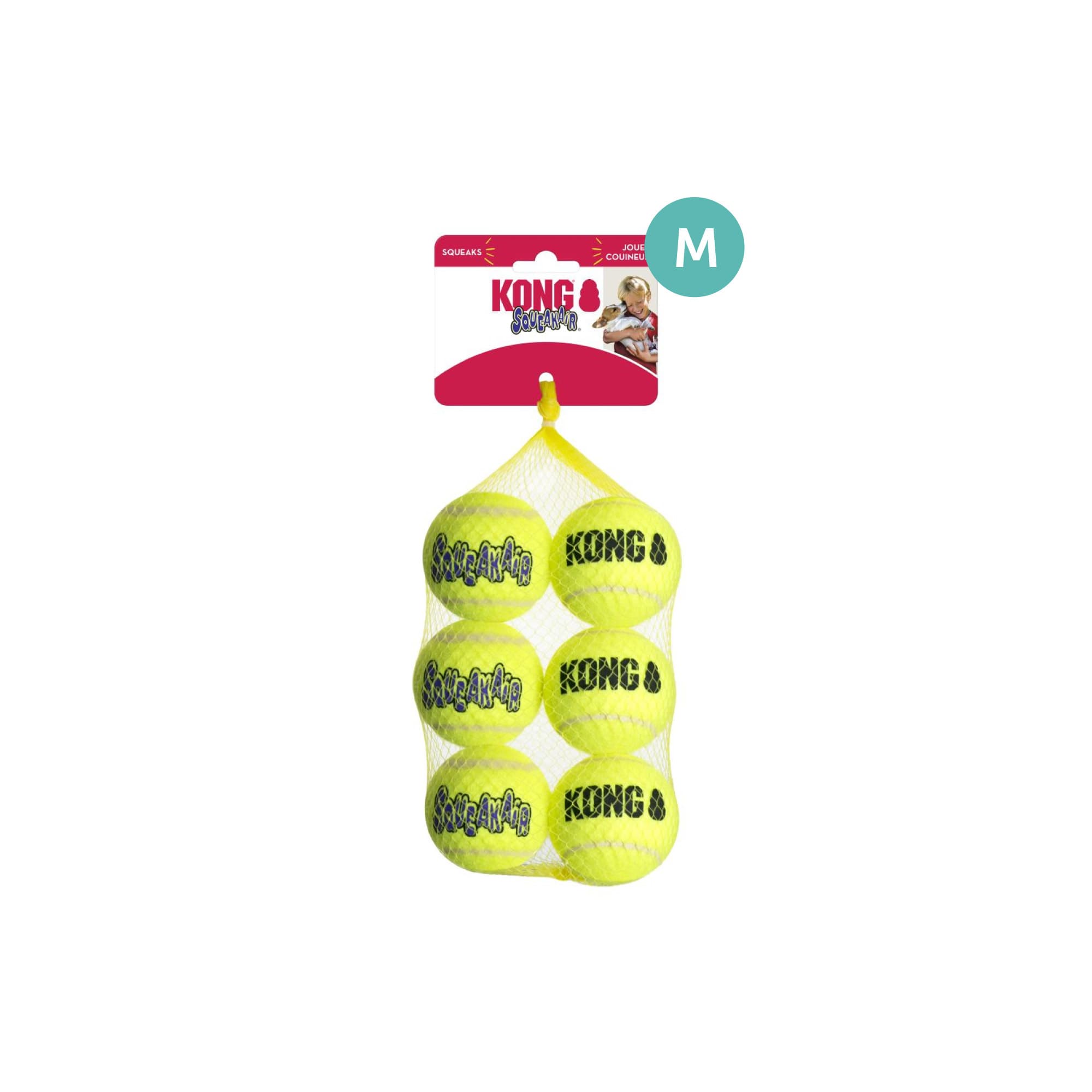 KONG SqueakAir Balls (Medium), 6pcs