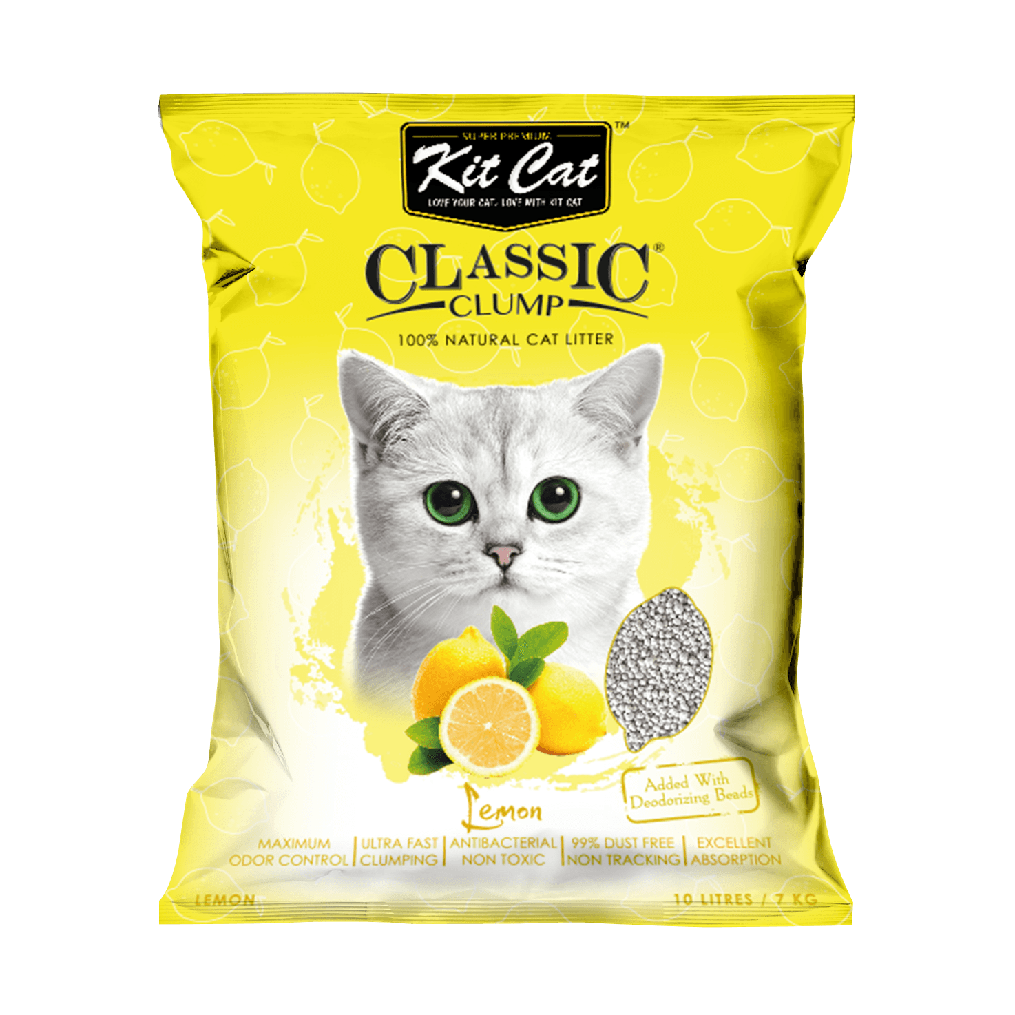 Kitcat Cat Litter 10L/7kg (Lemon)