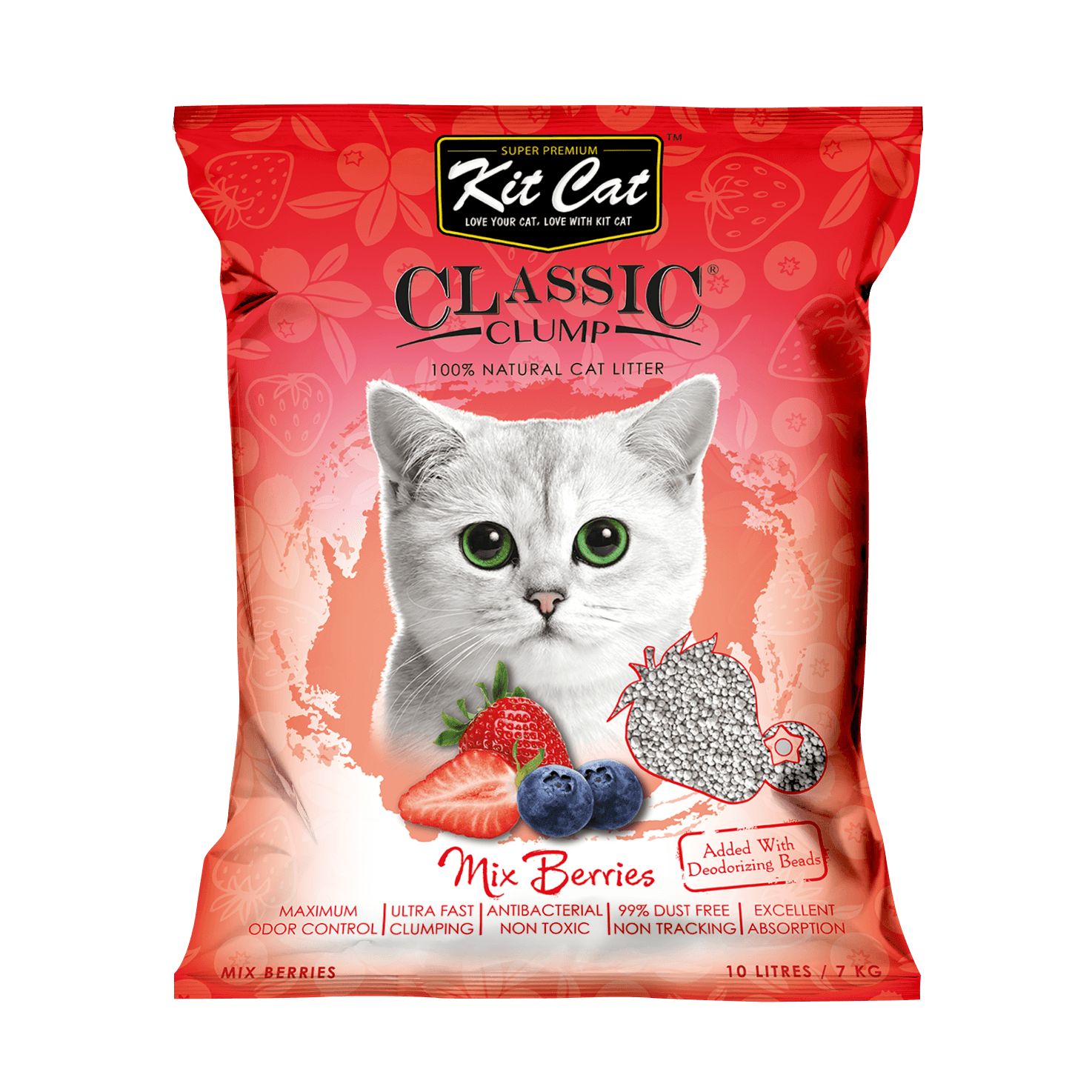 Kitcat Cat Litter 10L/7kg (Mix Berry)