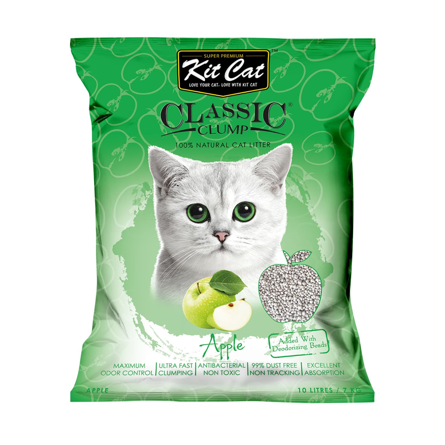 Kitcat Cat Litter 10L/7kg (Apple)