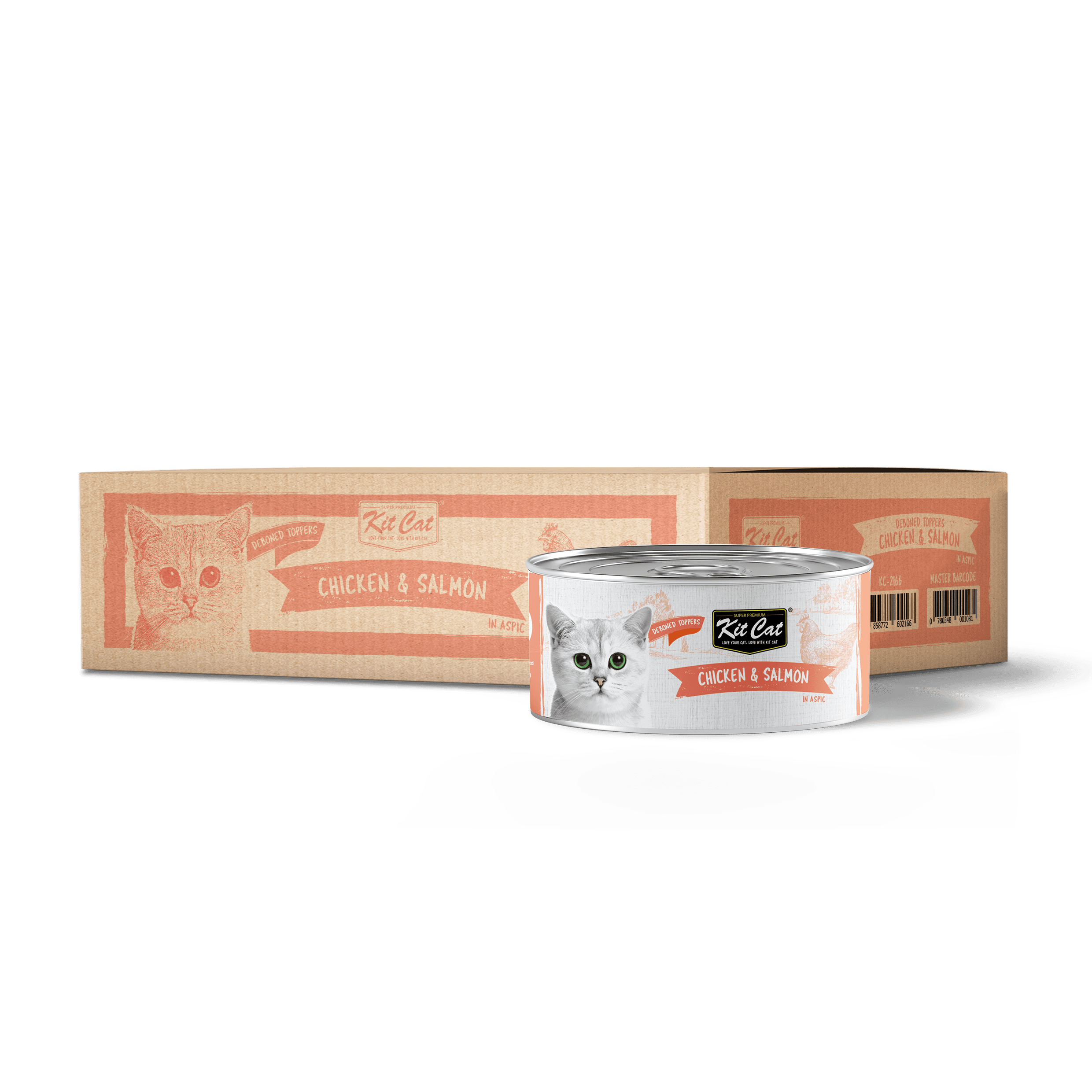Kit Cat Deboned Chicken & Salmon Toppers 80g