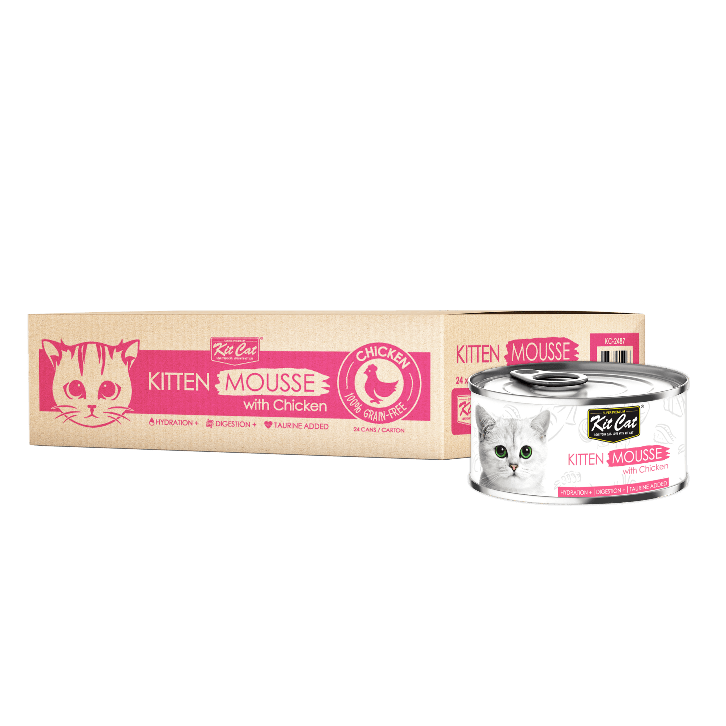 Kit Cat Kitten Mousse With Chicken Toppers 80g
