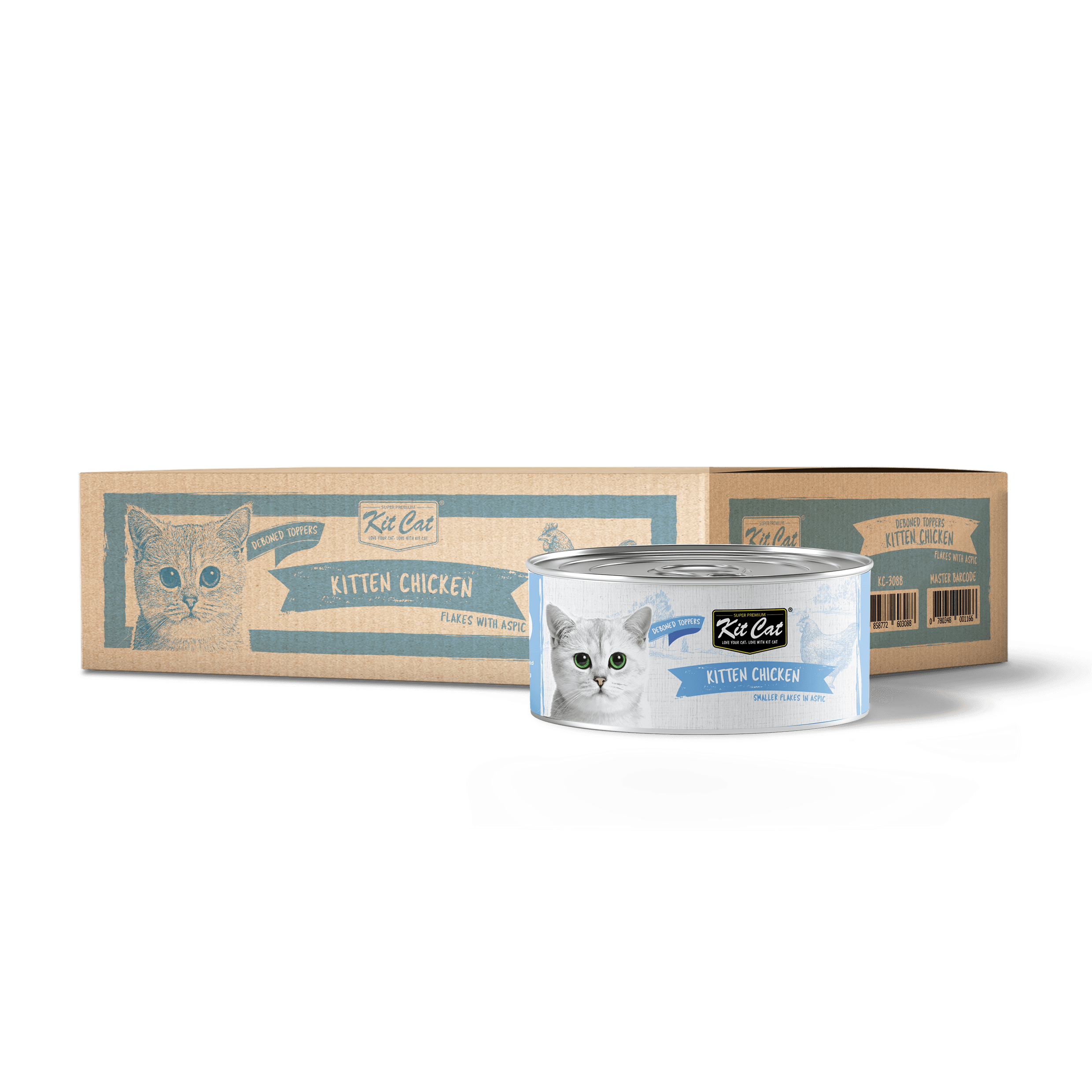 Kit Cat Kitten Chicken Flakes With Aspic 80g
