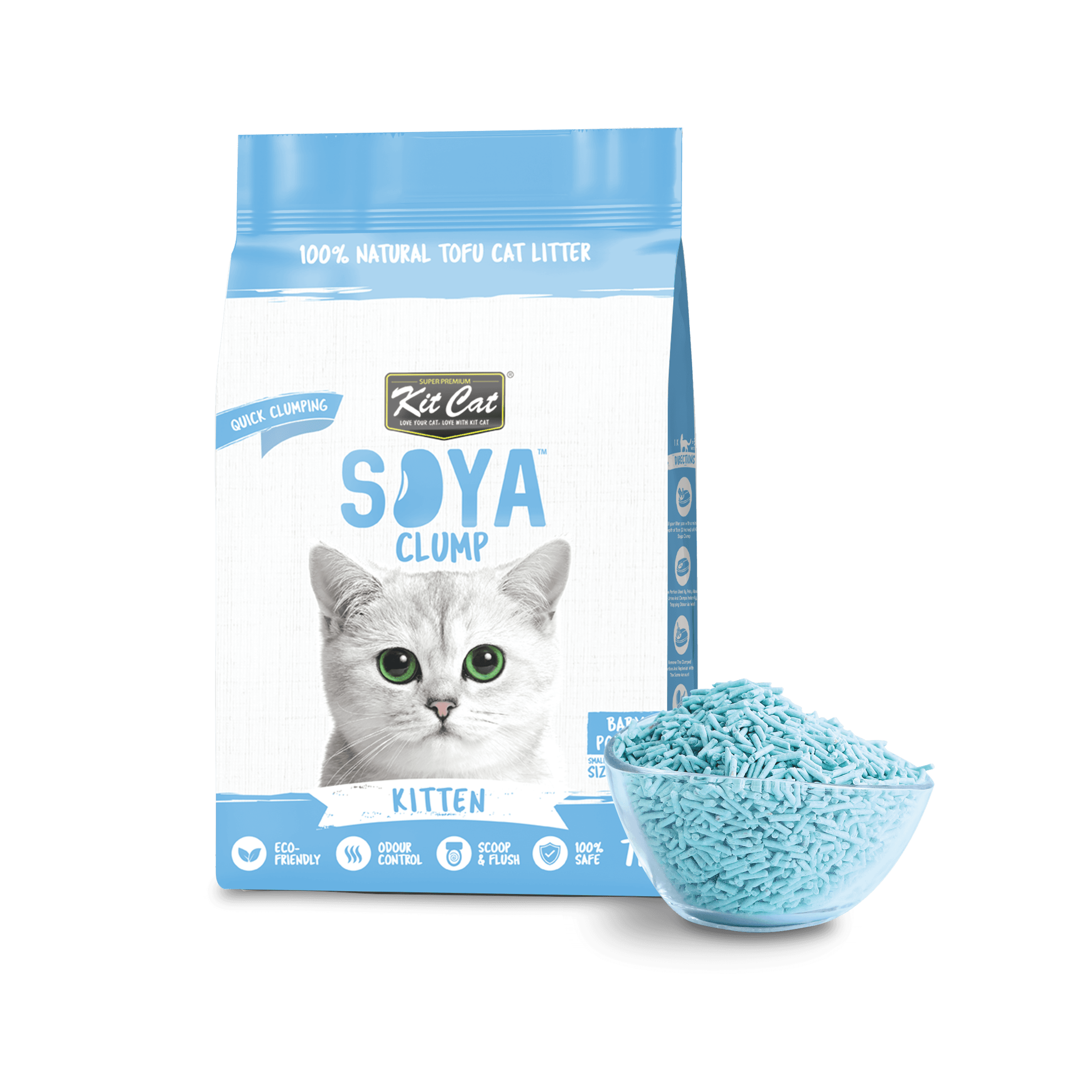 Kit Cat SoyaClump Kitten Litter 7L (Baby Powder) (Carton)