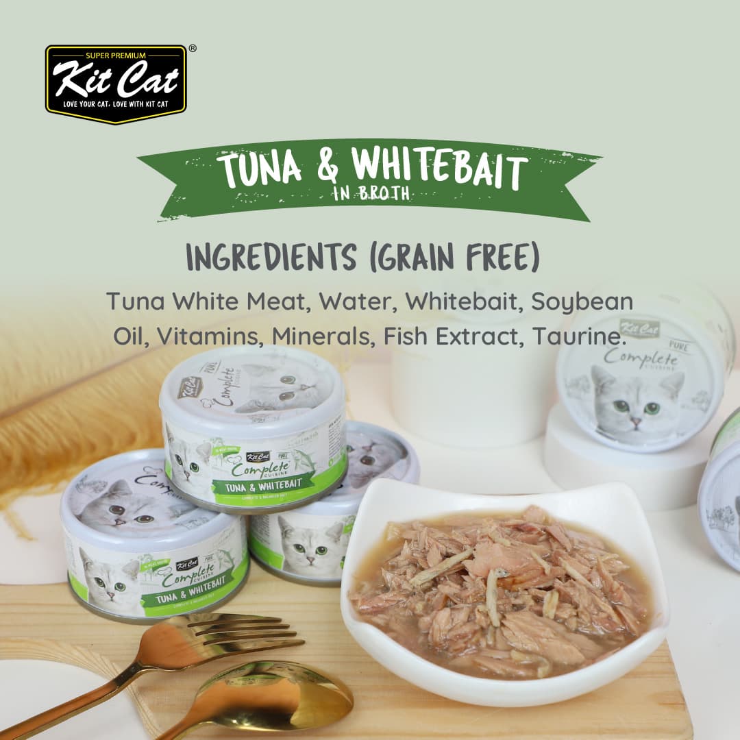 Kit Cat Complete Cuisine Pure Wet Cat Food - Tuna & Whitebait (70g)