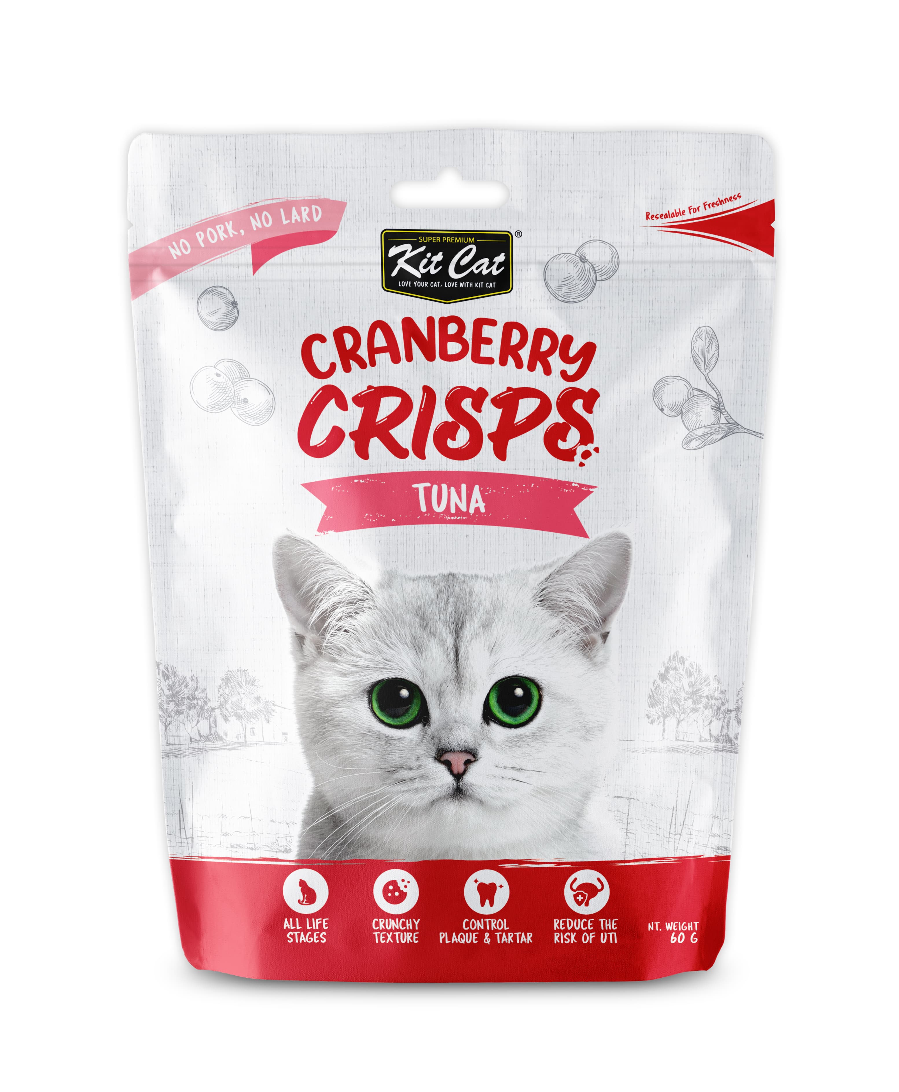 Kit Cat Cranberry Crisps Cat Treats - Tuna (60g)