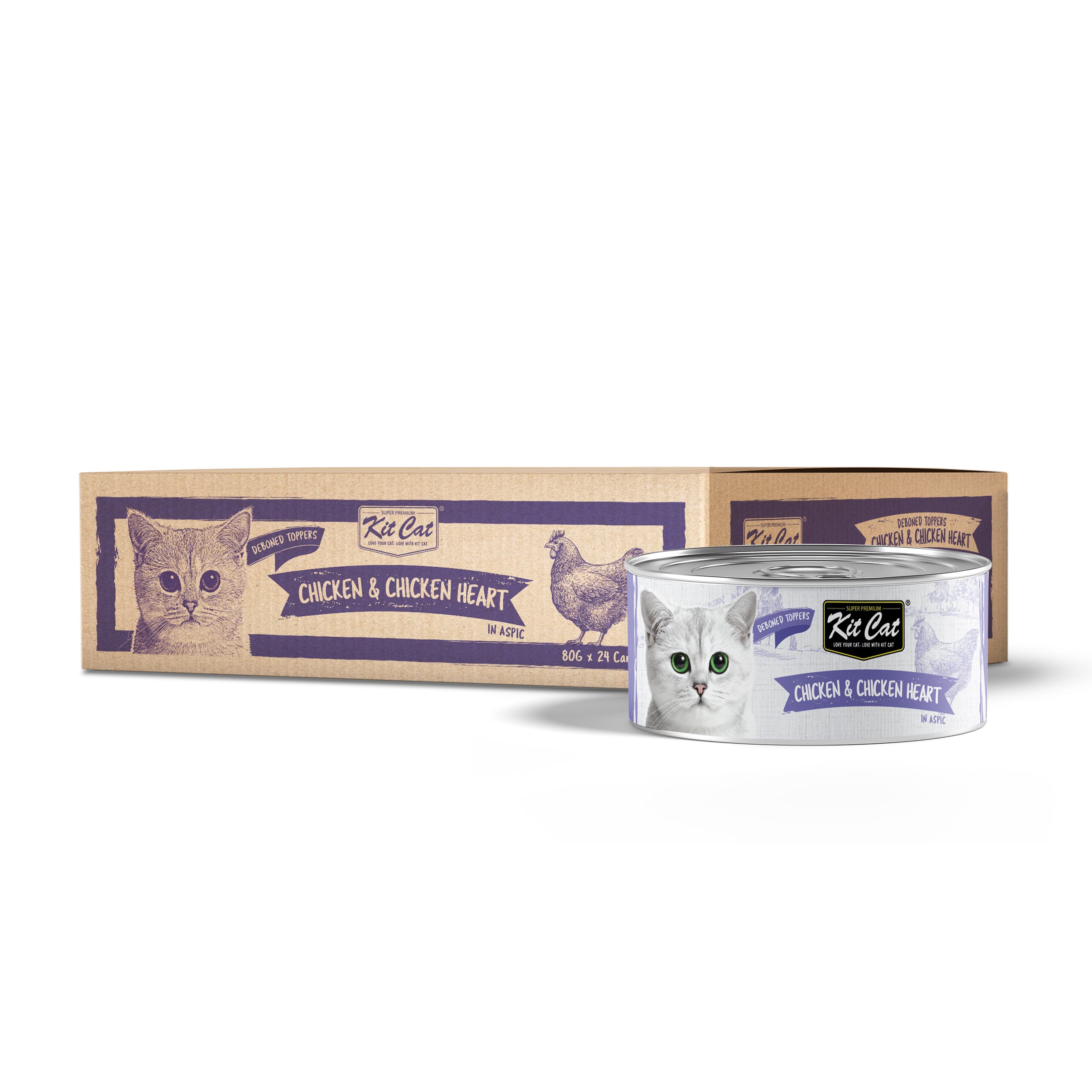 Kit Cat Deboned Chicken & Chicken Heart (80g)