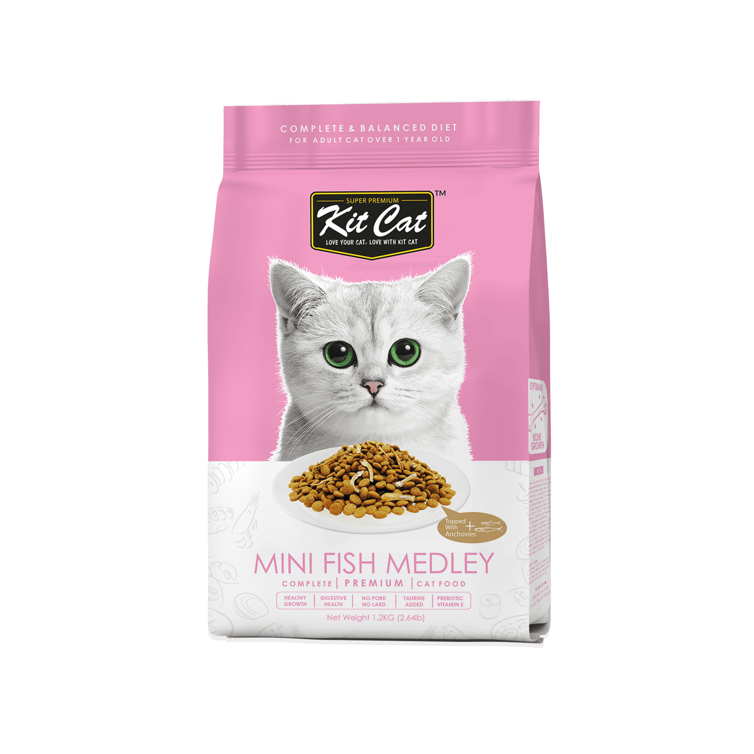 Kit Cat Premium Cat Food Mini Fish Medley 1.2kg