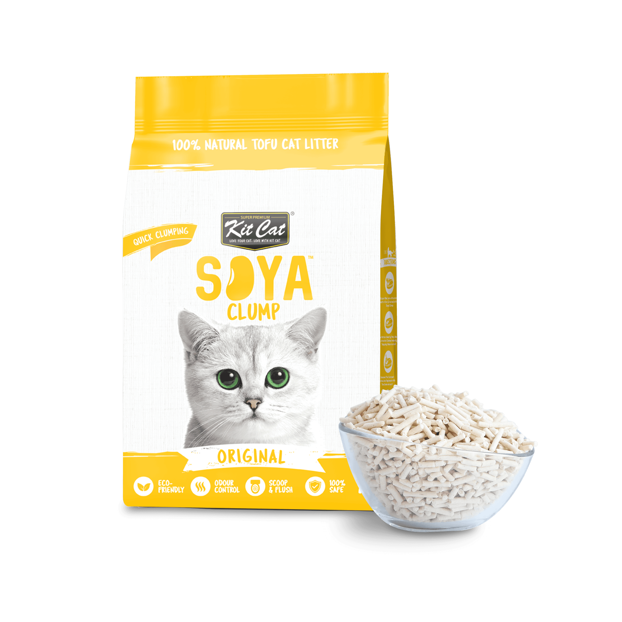 Kit Cat SoyaClump Soybean Litter 7L (Original) (Carton)