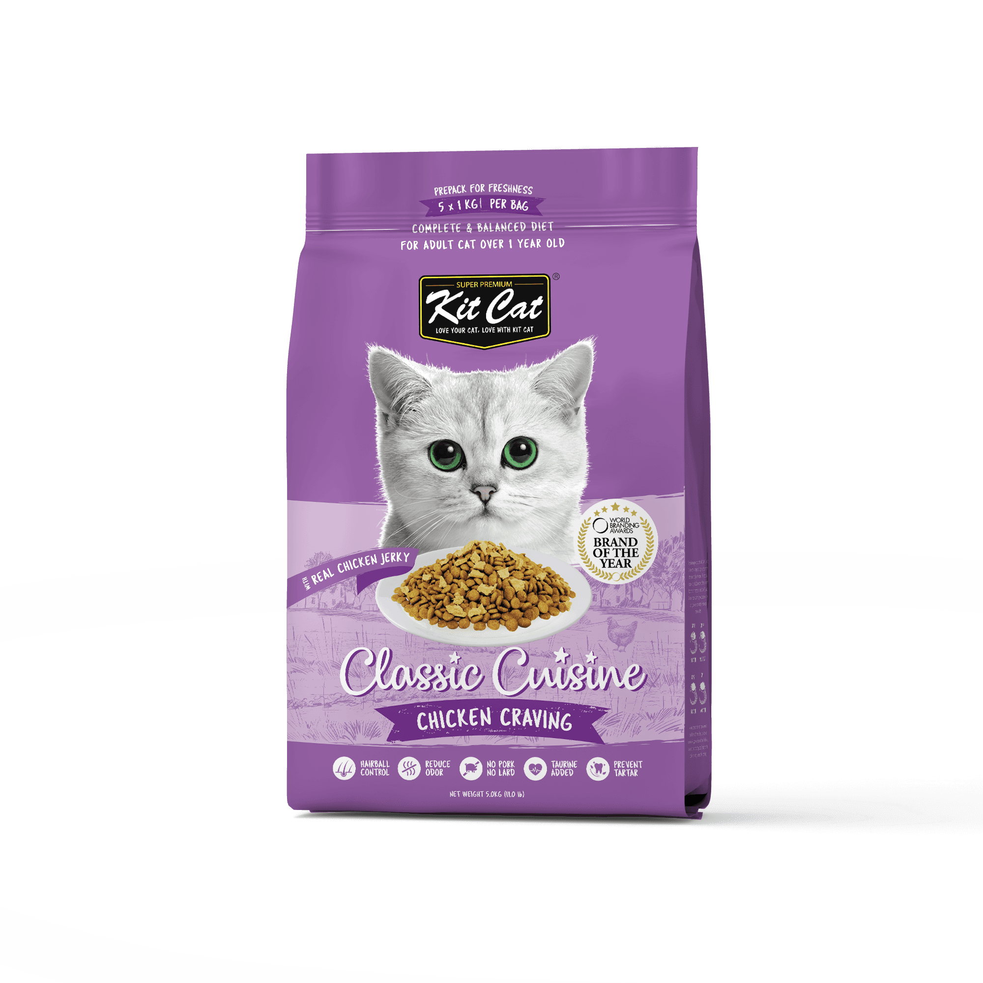 Kit Cat Premium Cat Food Chicken Cuisine 5kg