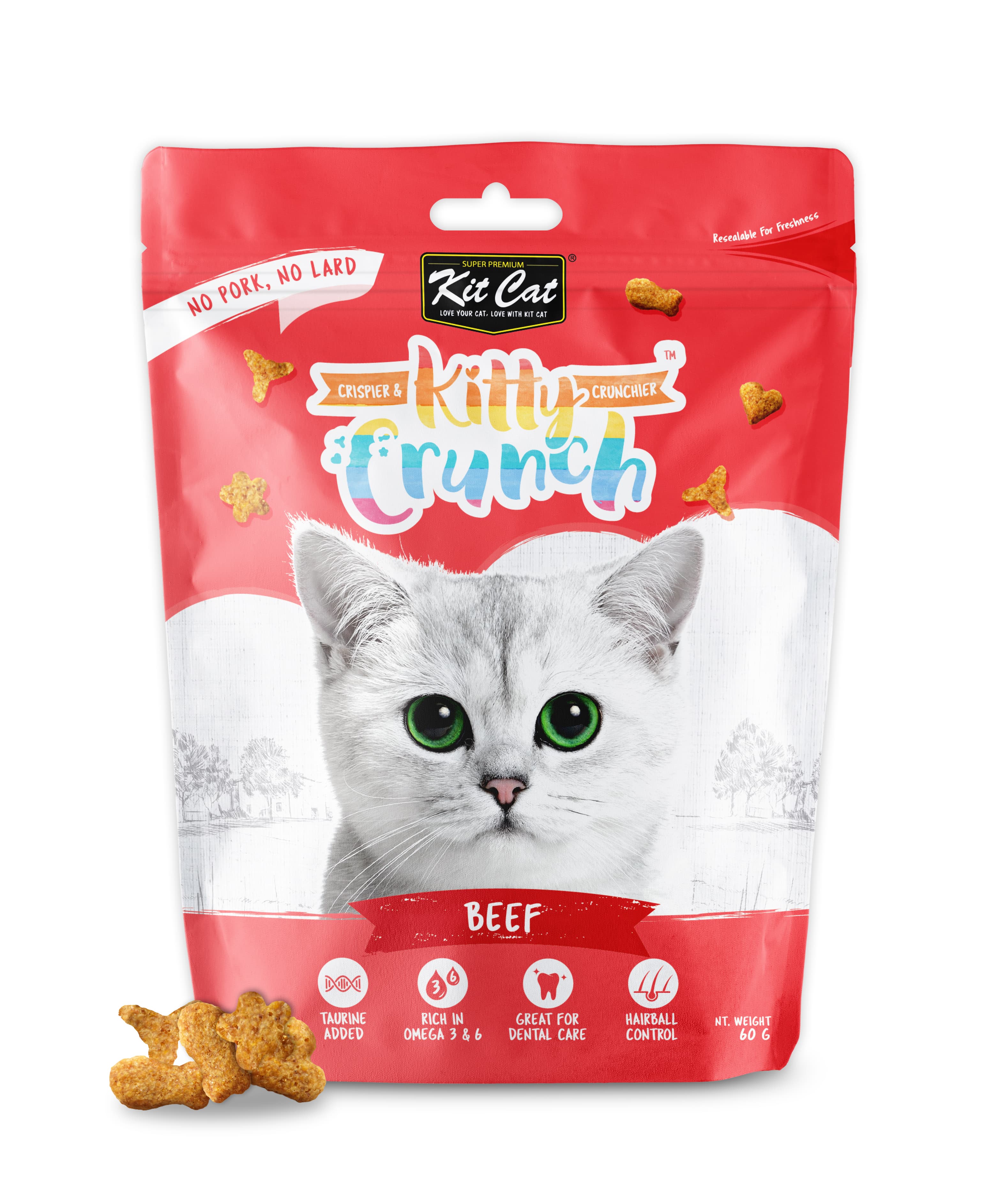 Kit Cat KittyCrunch Cat Bites (Beef) 60g