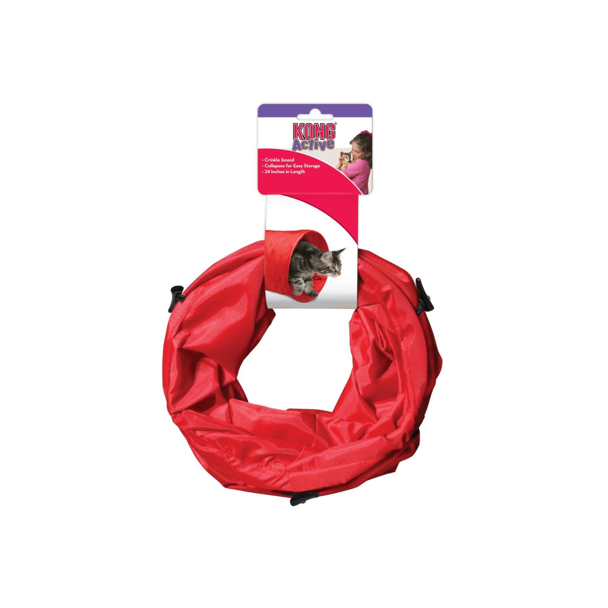 KONG Cat Active Play Spaces Tunnel Red (One Size), 1pcs