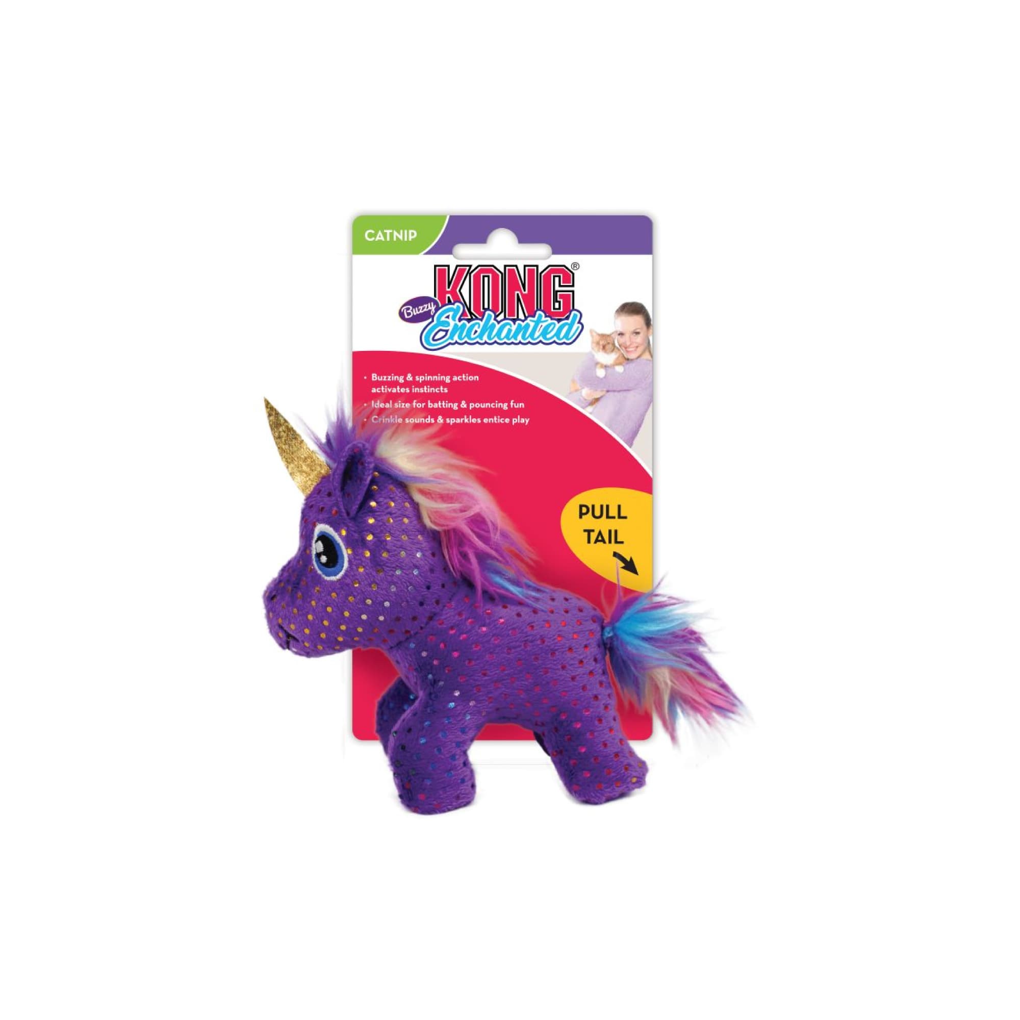 KONG Enchanted Buzzy Unicorn (One Size), 1pcs
