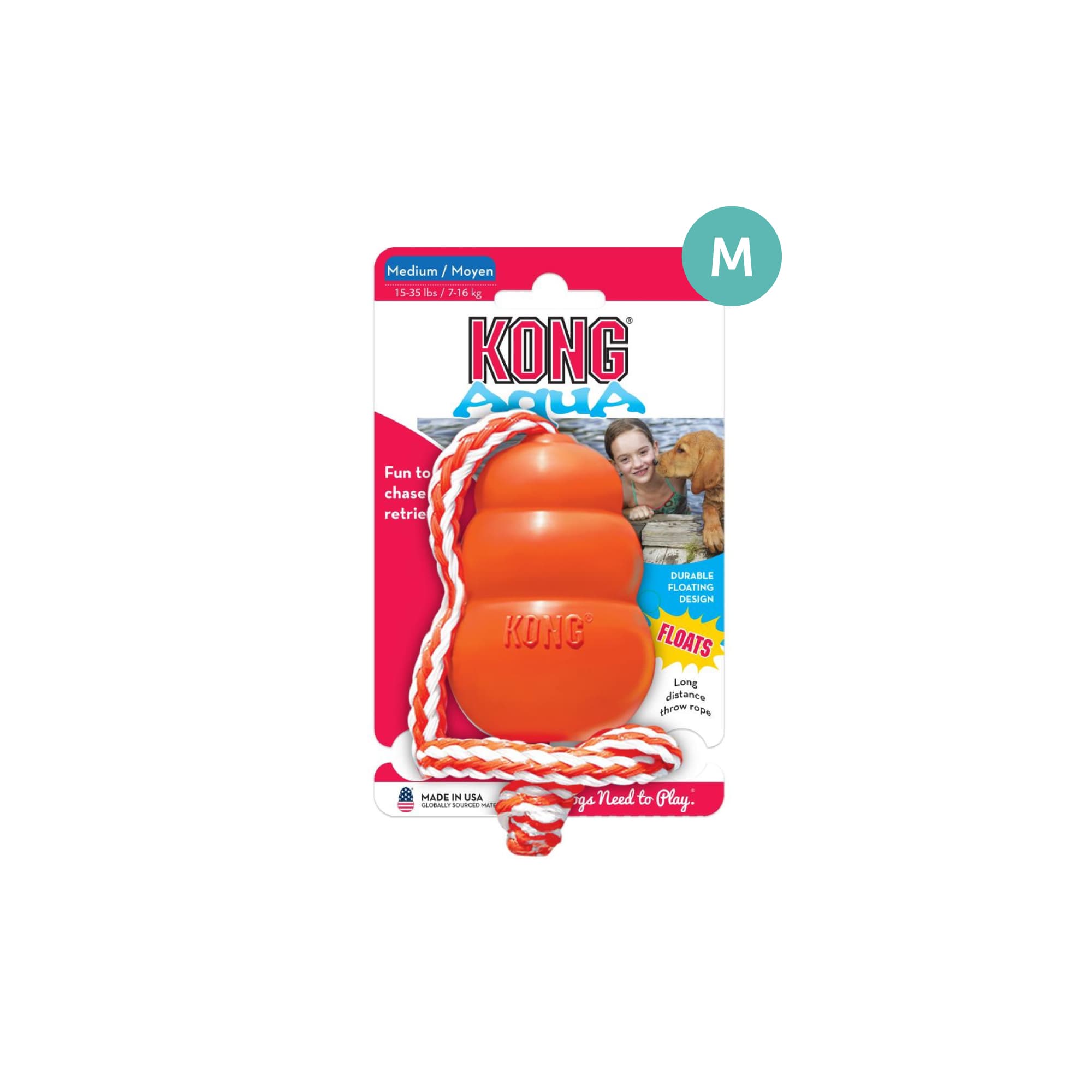 KONG Classic Aqua (Medium), 1pcs