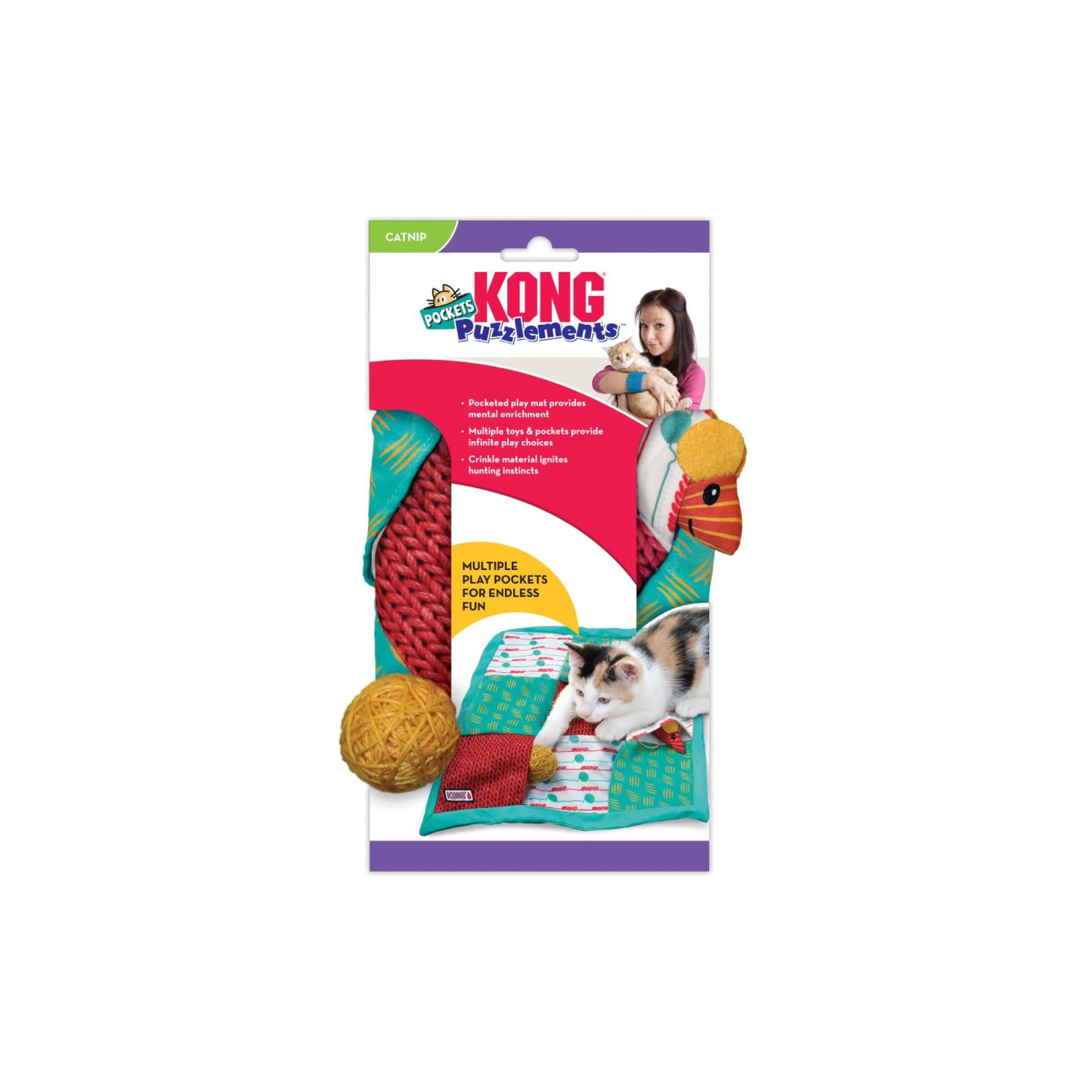 KONG Cat Puzzlements Pockets (One Size), 1pcs