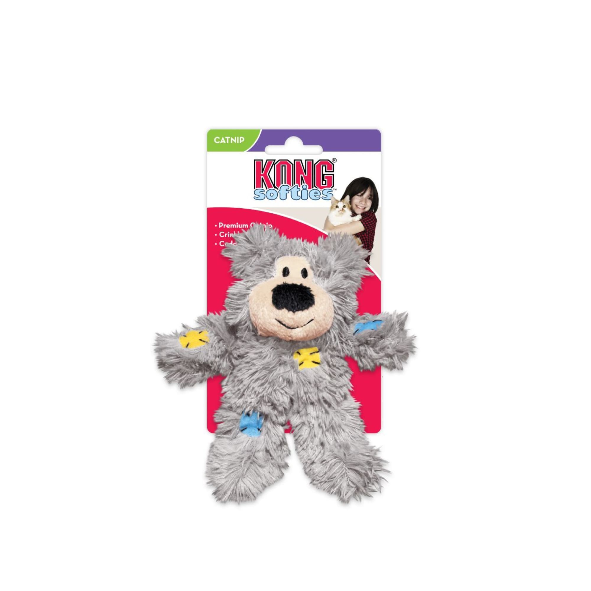 KONG Softies Patchwork Bear Assorted Patchwork Bear Assorted (One Size), 1pcs