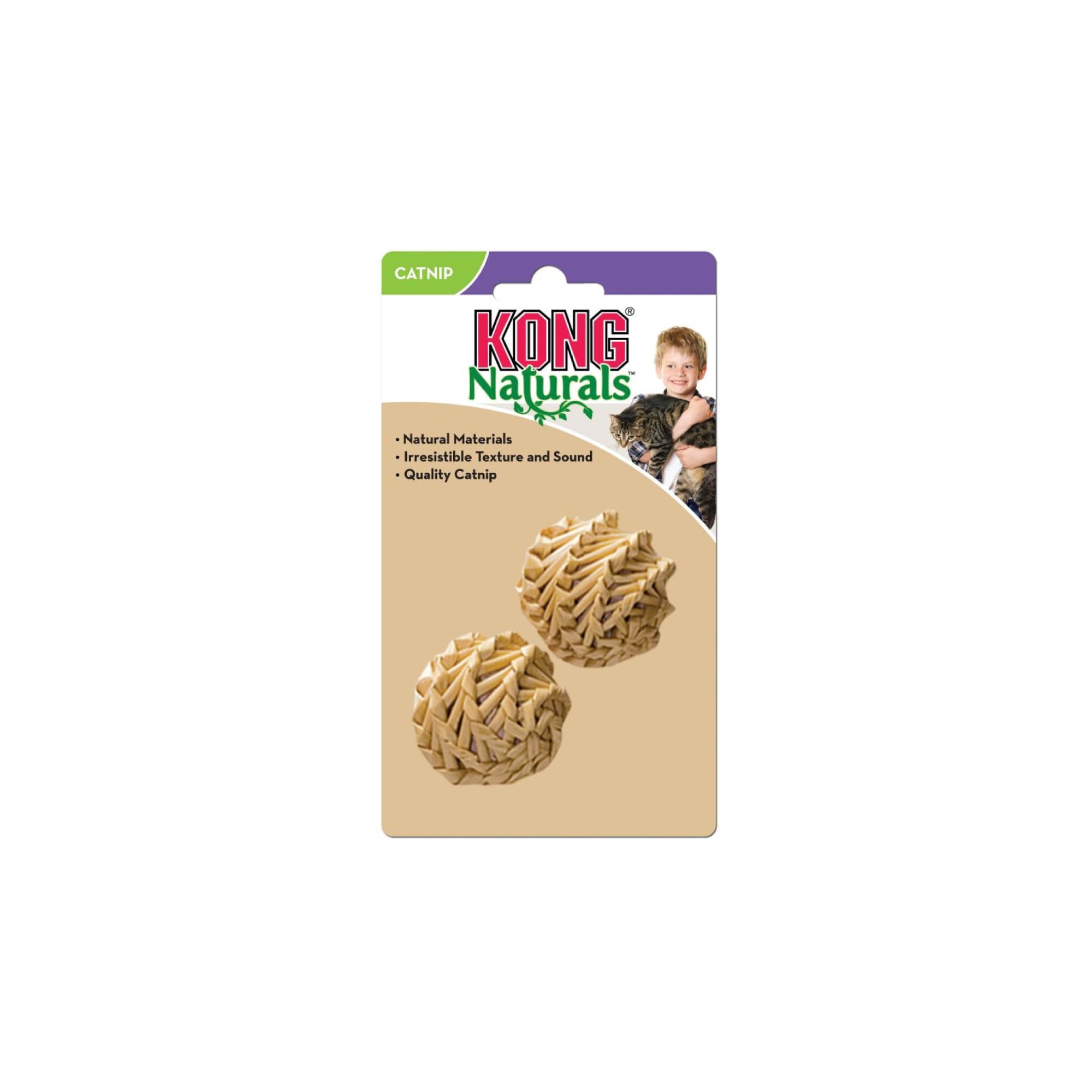 KONG Naturals Straw Ball (One Size), 2pcs