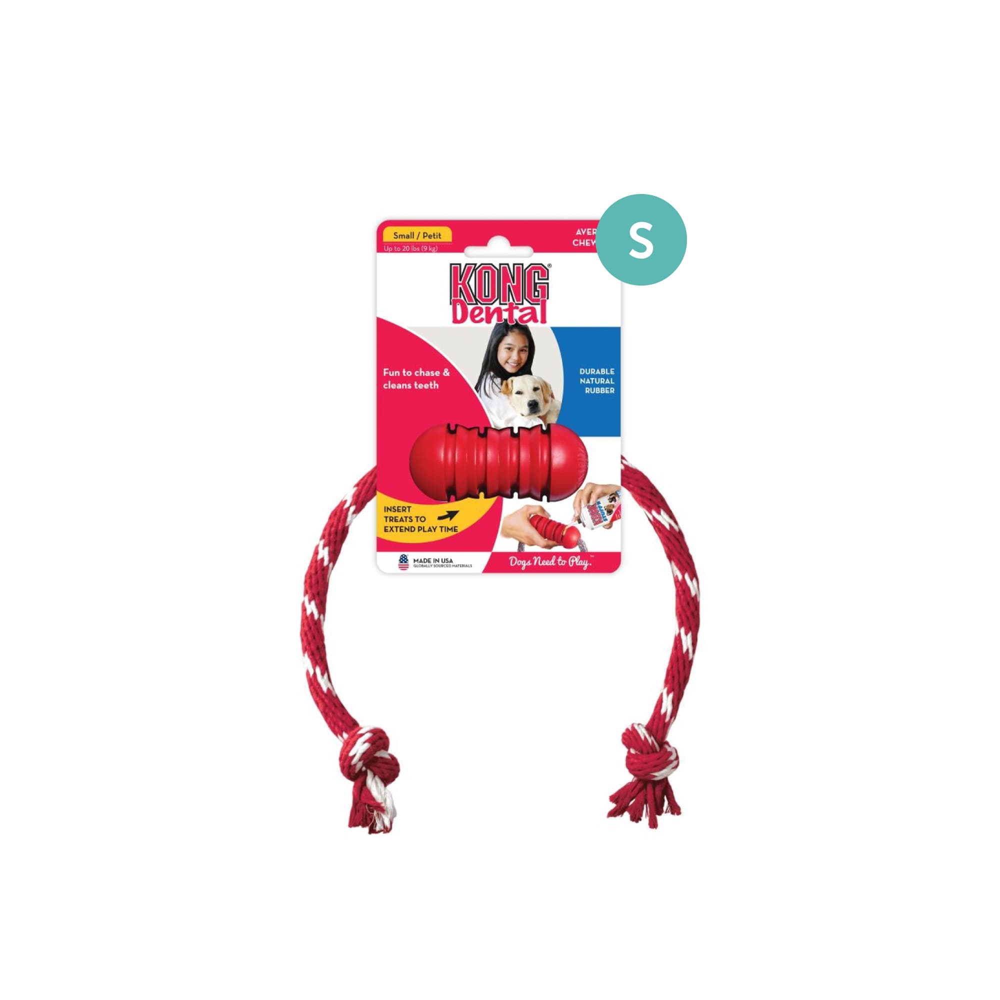 KONG Classic Dental w/Rope (Small), 1pcs