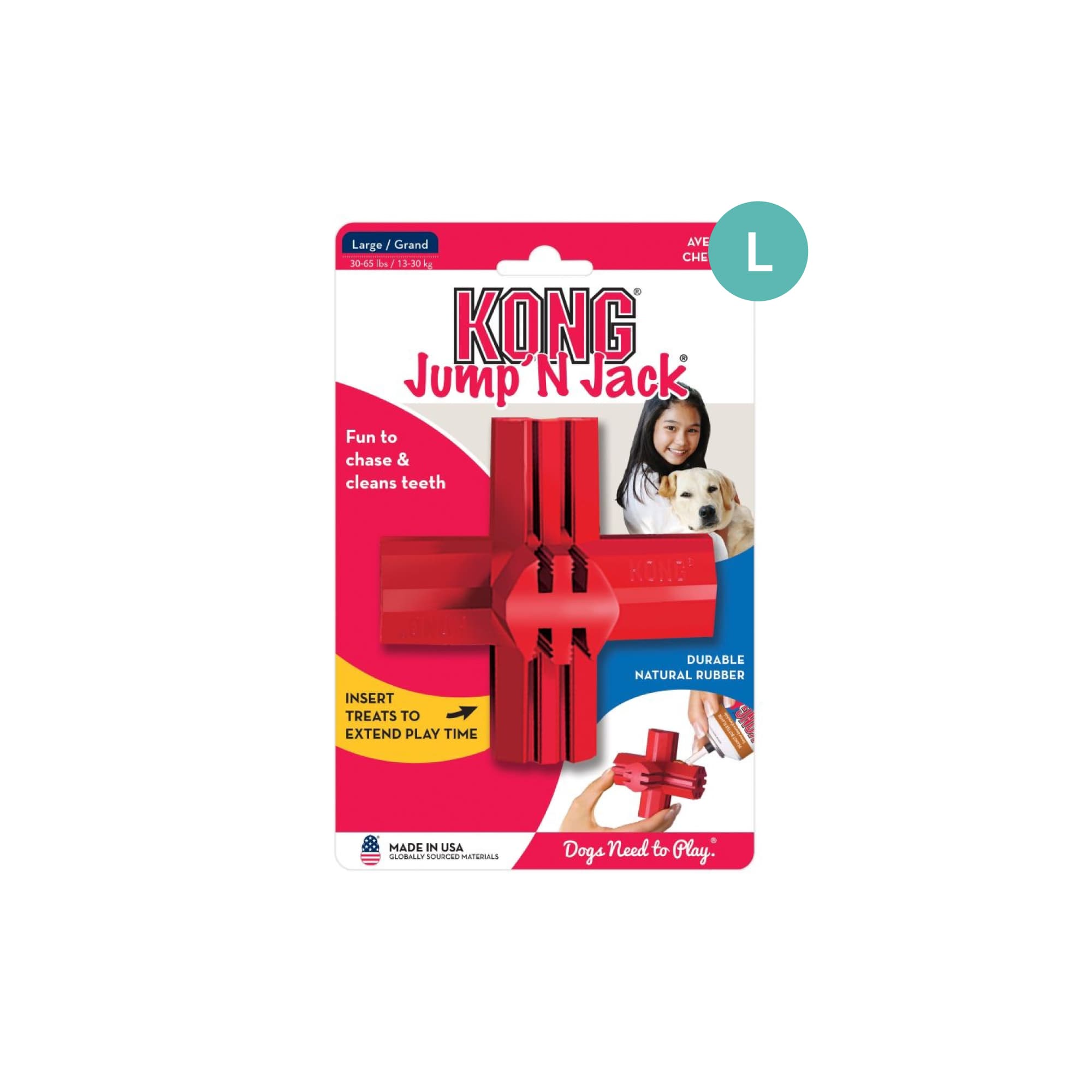 KONG Classic Jump'N Jack (Large), 1pcs