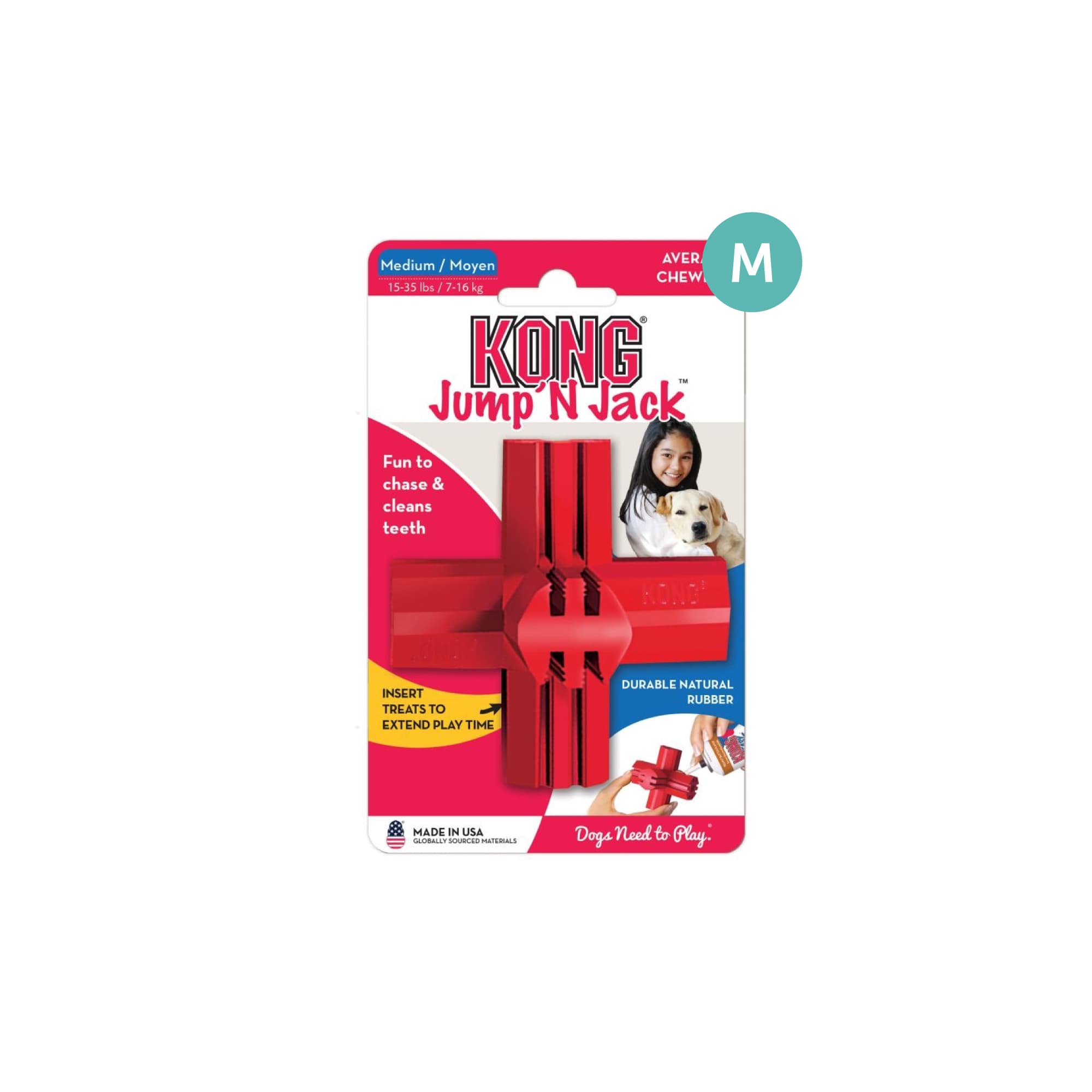 KONG Classic Jump'N Jack (Medium), 1pcs