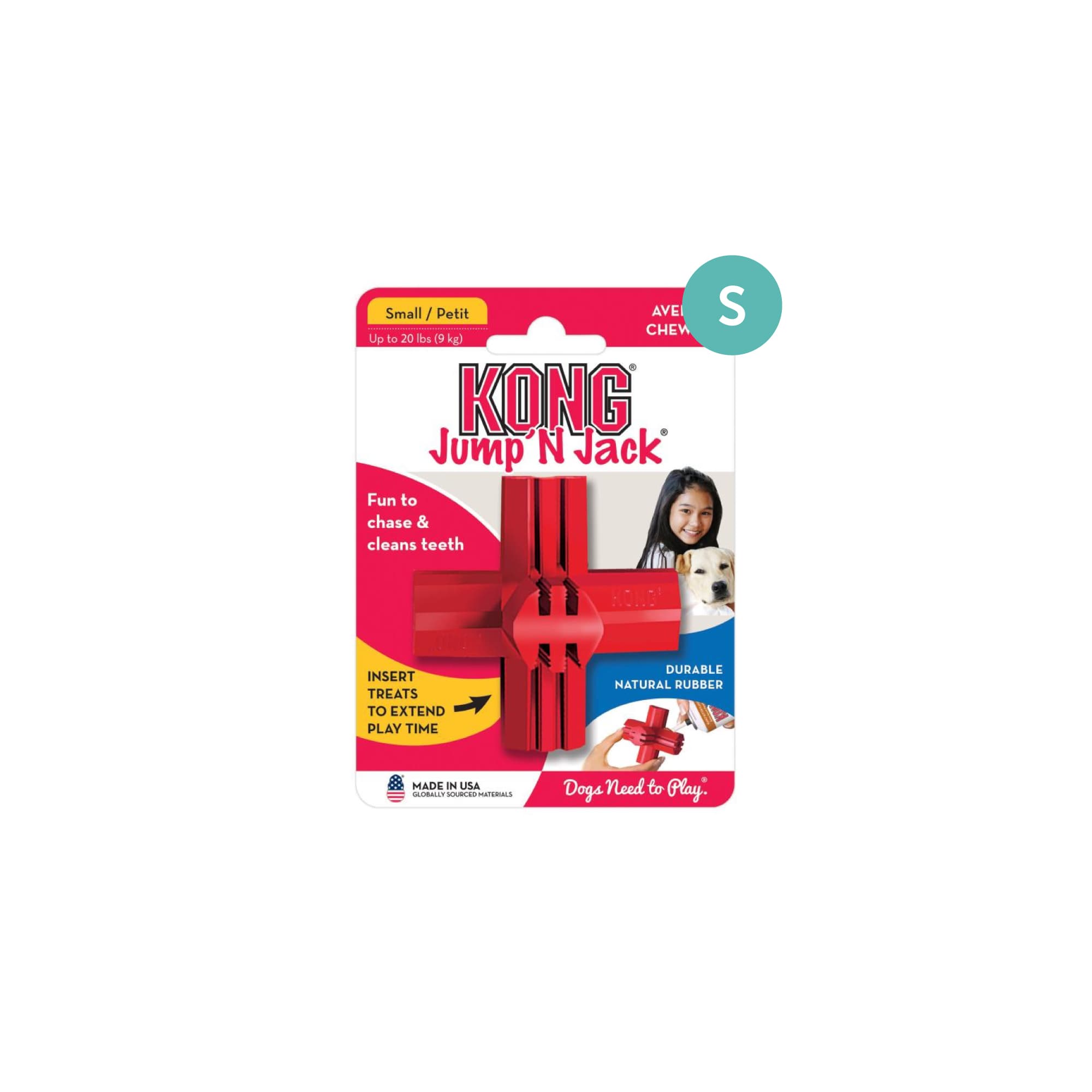 KONG Classic Jump'N Jack (Small), 1pcs