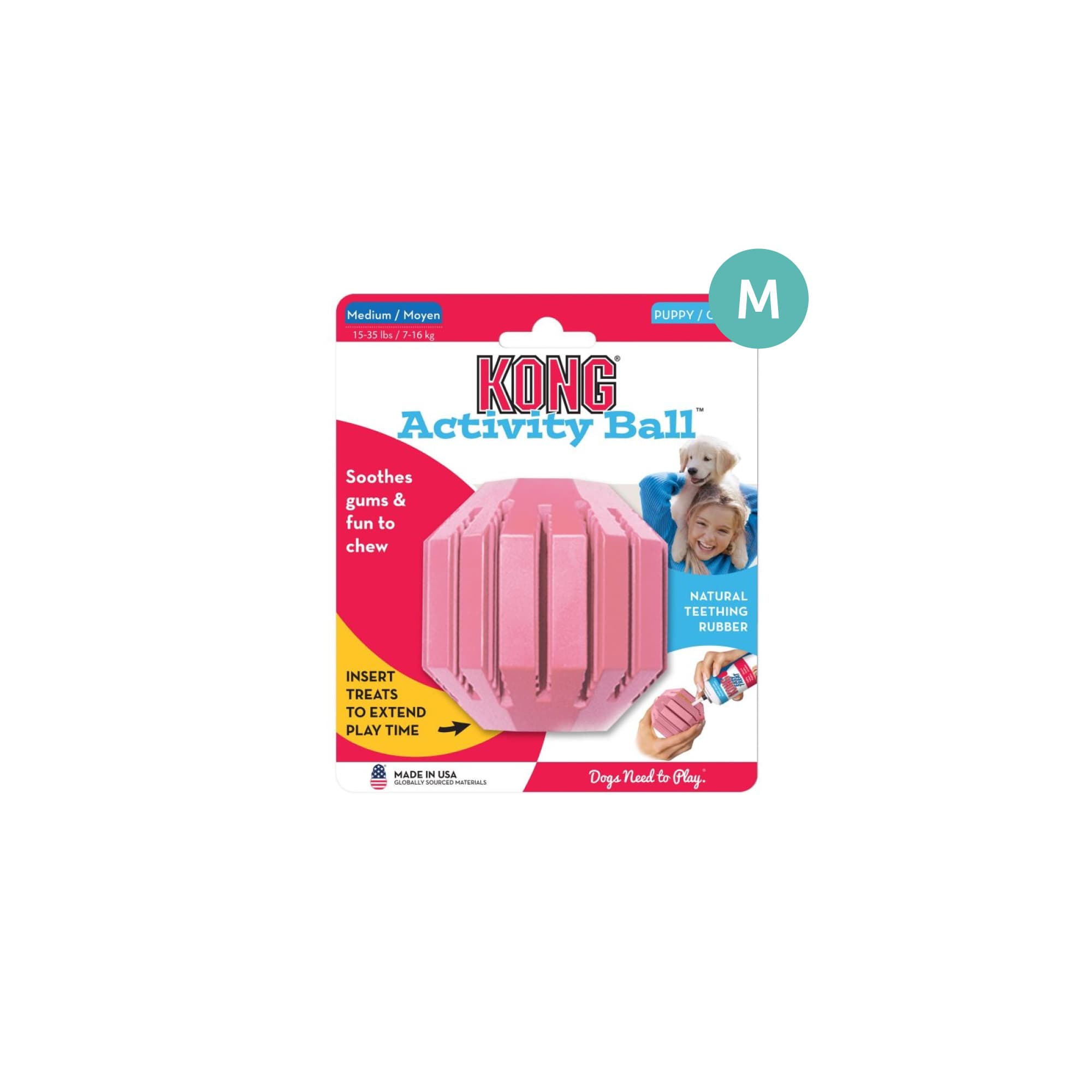 KONG Puppy Activity Ball (Medium), 1pcs