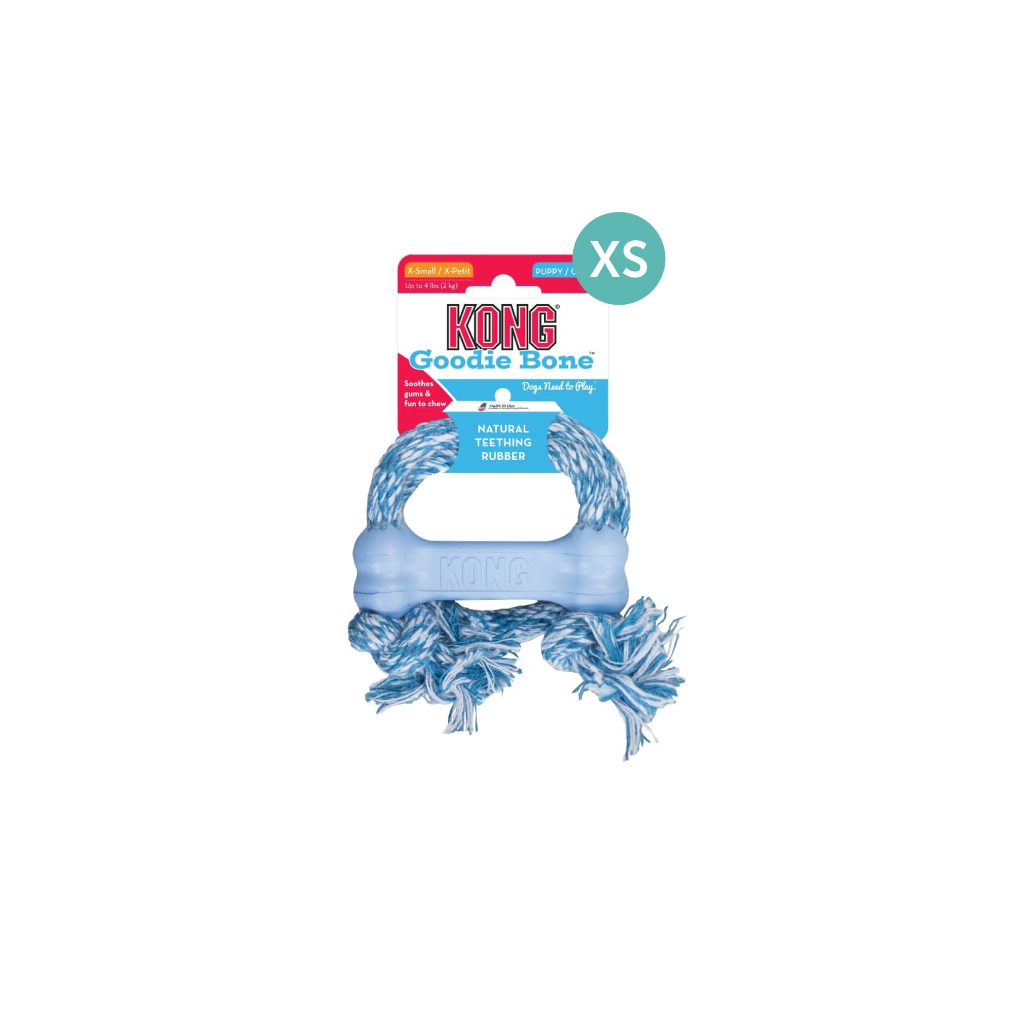 KONG Puppy Goodie Bone w/Rope (XSmall), 1pcs