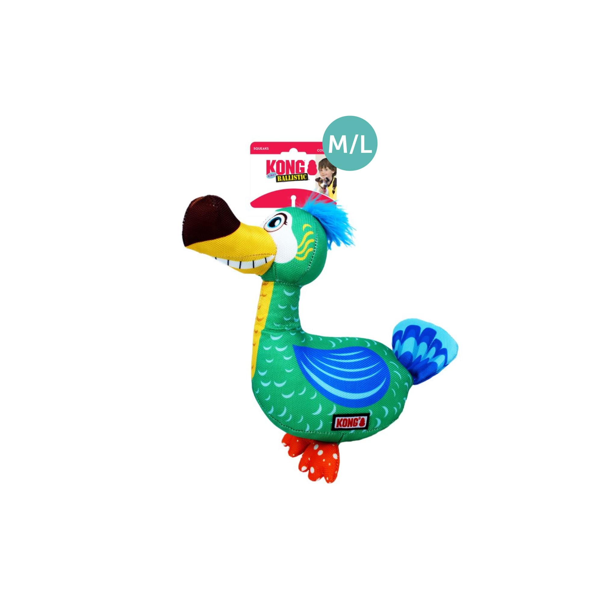 KONG Ballistic Vibez Birds Assorted (Medium/Large), 1pcs