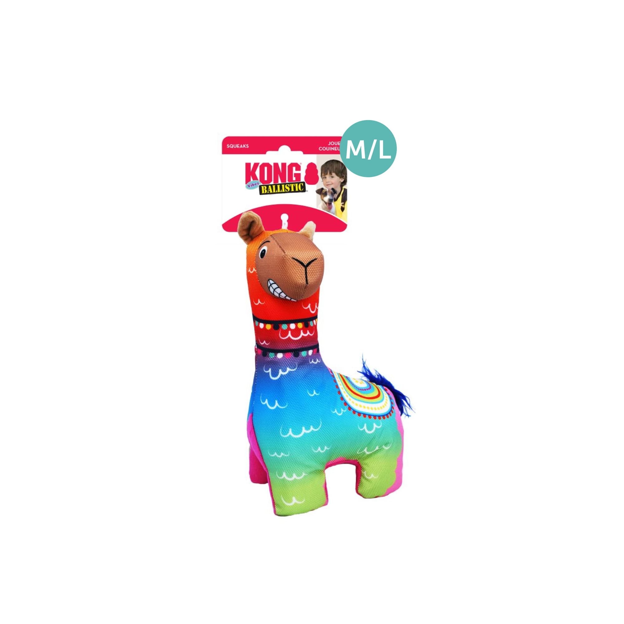 KONG Ballistic Vibez Llamas Assorted (Medium/Large), 1pcs