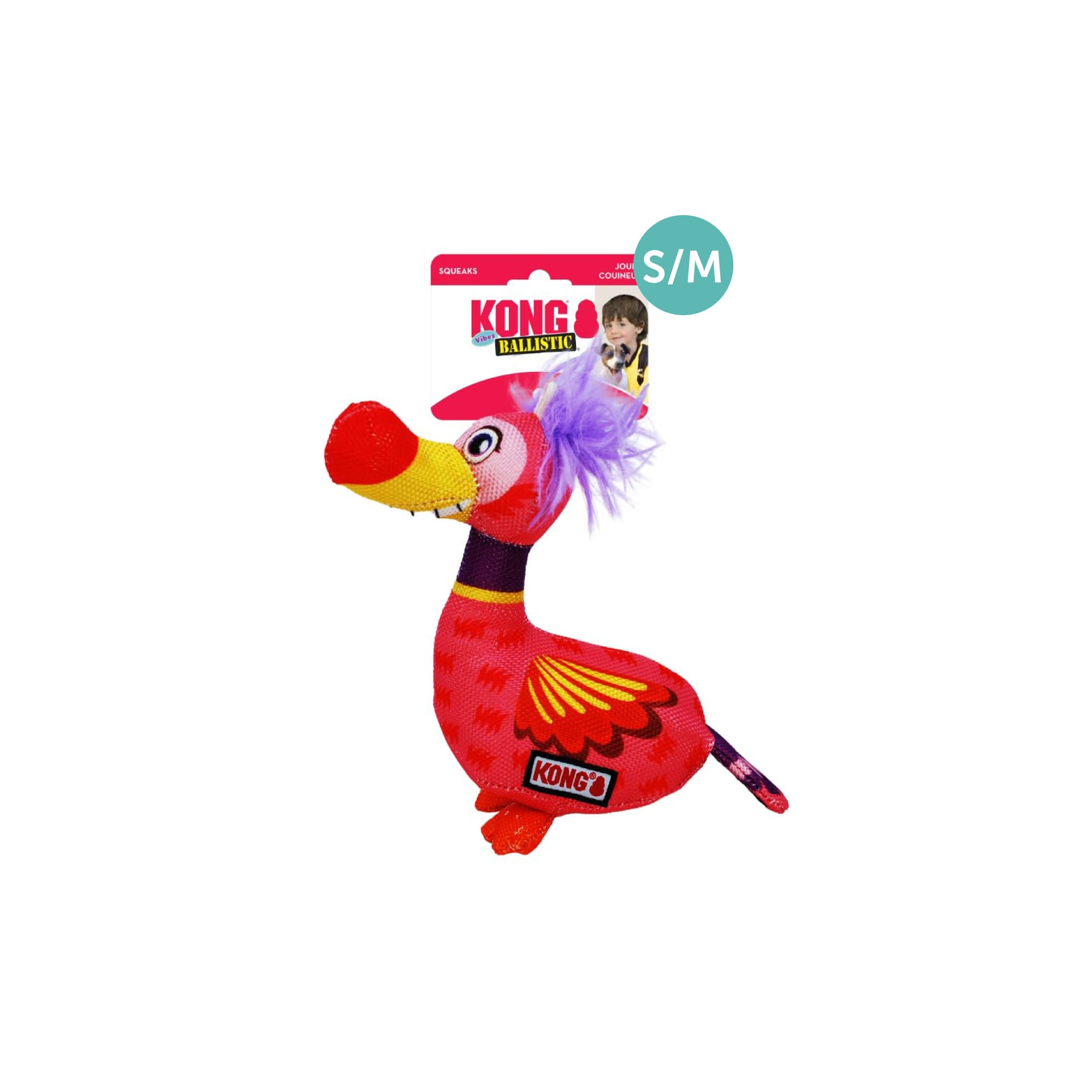 KONG Ballistic Vibez Birds Assorted (Small/Medium), 1pcs